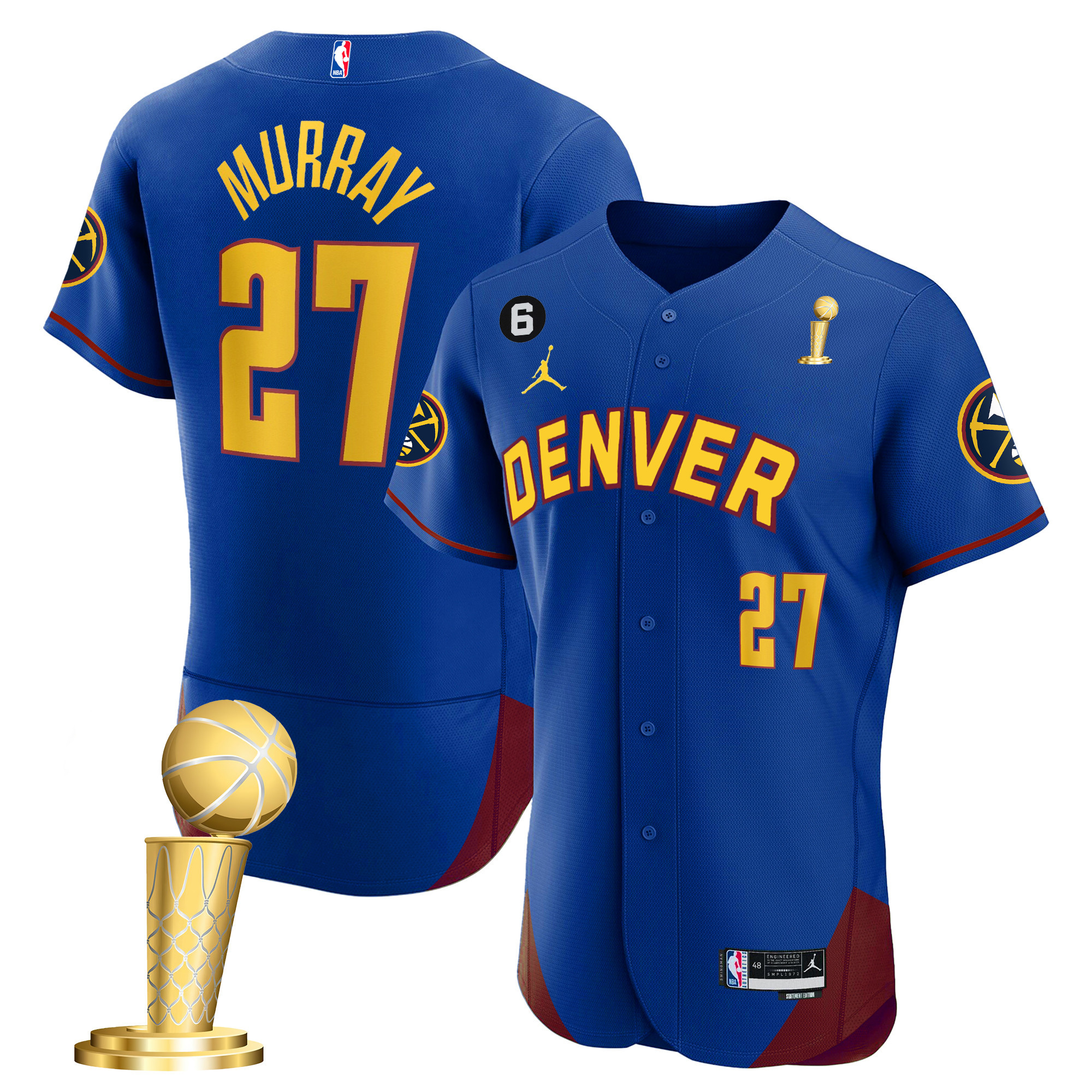 Jamal Murray Youth's Denver Nuggets 2023 Champions Flex Base Statement Jersey - All Stitched