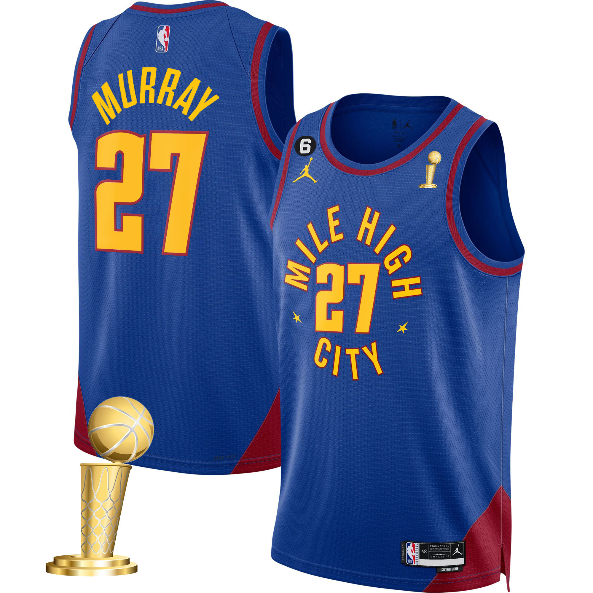 Jamal Murray Youth's Denver Nuggets 2023 Champions Statement Jersey Collection - All Stitched