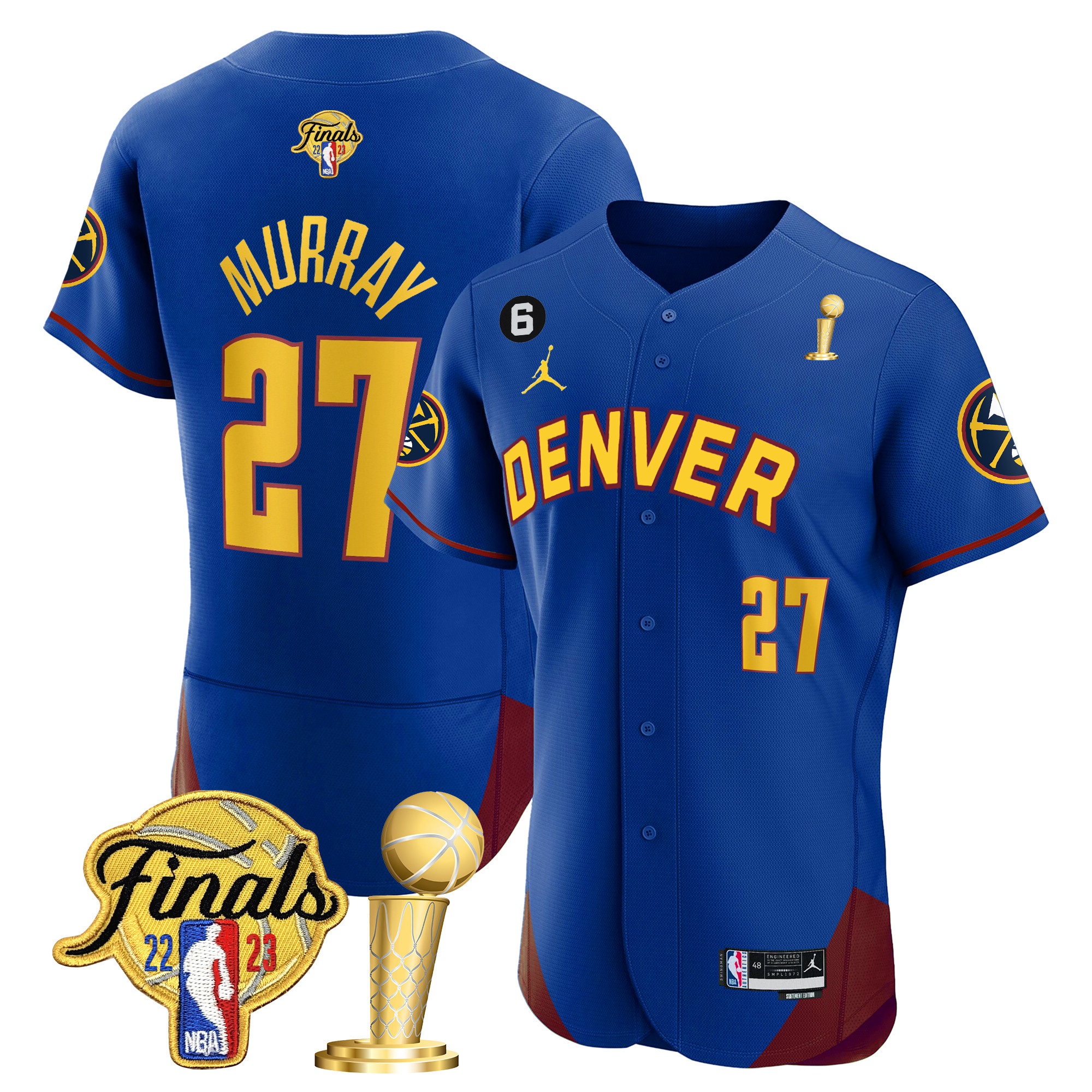 Jamal Murray Youth's Denver Nuggets 2023 Finals & Champions Flex Base Statement Jersey - All Stitched