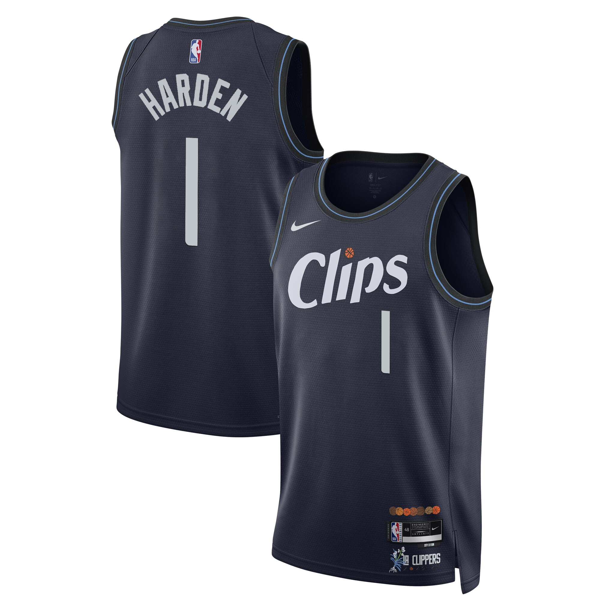 James Harden Men's Los Angeles Clippers Swingman 23/24 City Jersey - All Stitched