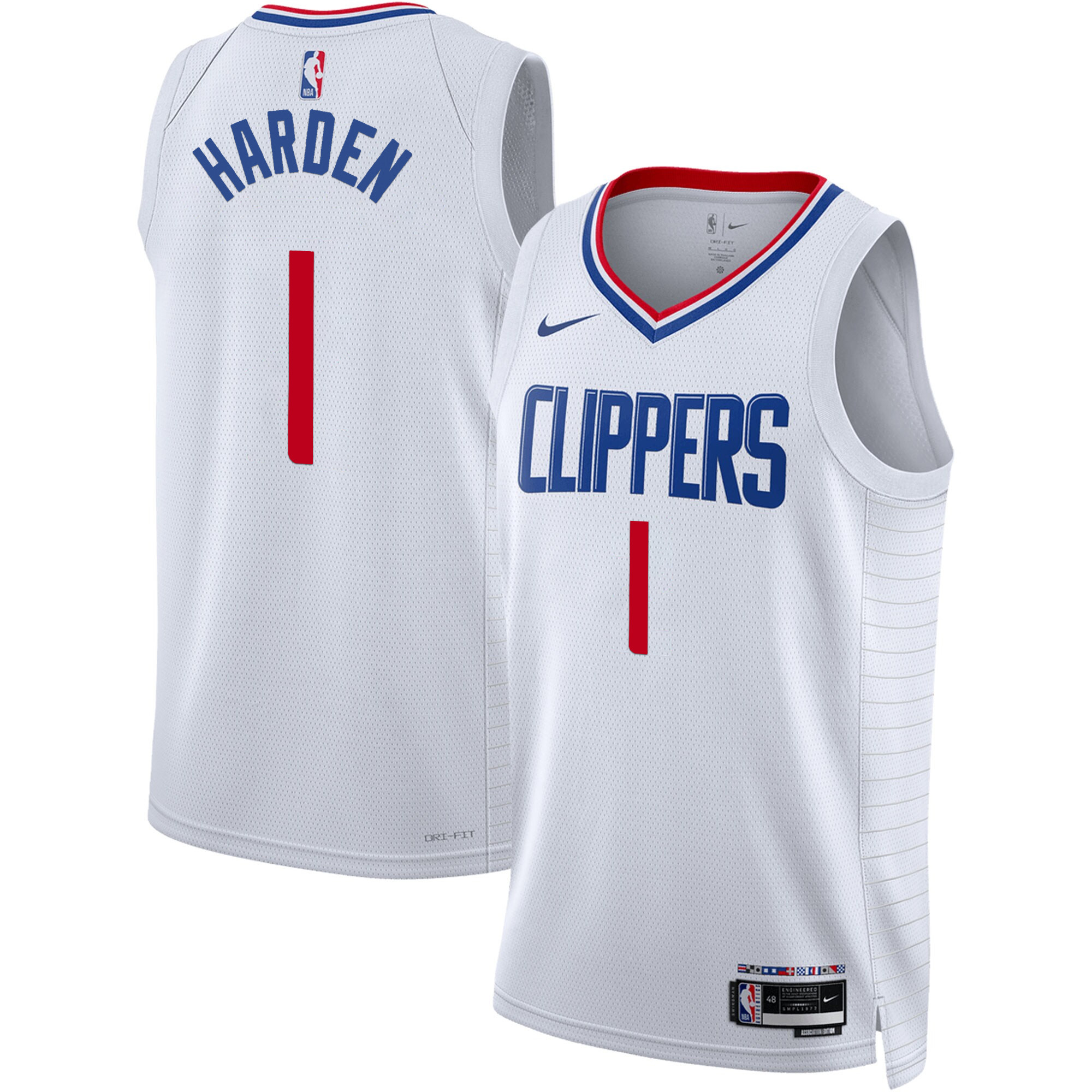 James Harden Men's Los Angeles Clippers Swingman Association Jersey - All Stitched