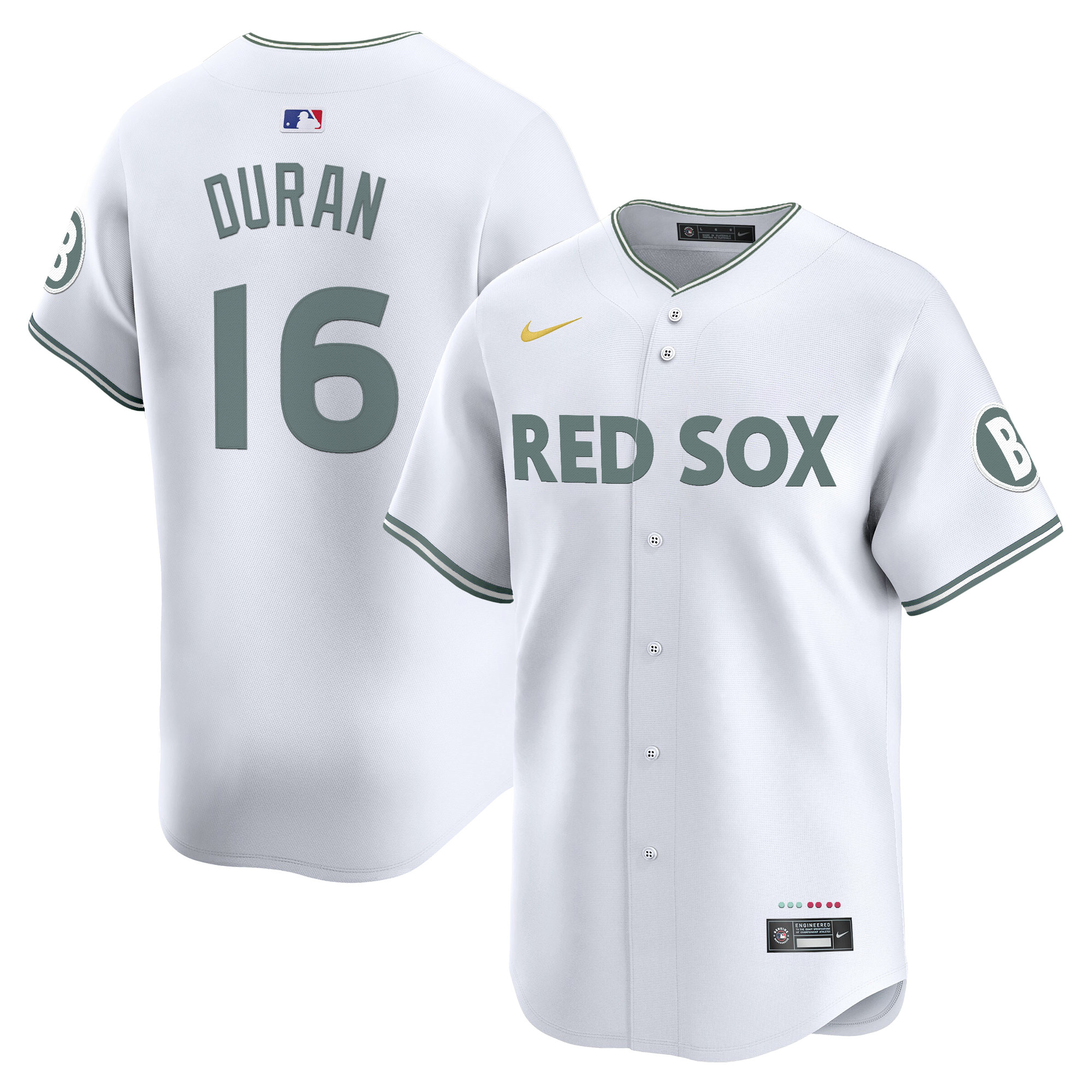 Jarren Duran Men's Boston Red Sox 2025 City Connect Vapor Premier Limited White Jersey - All Stitched