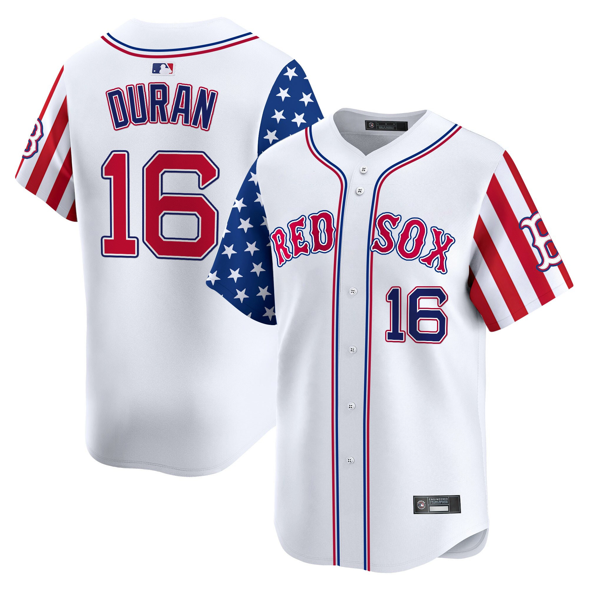 Jarren Duran Men's Boston Red Sox 2025 Memorial Day Vapor Premier Limited White Jersey - All Stitched