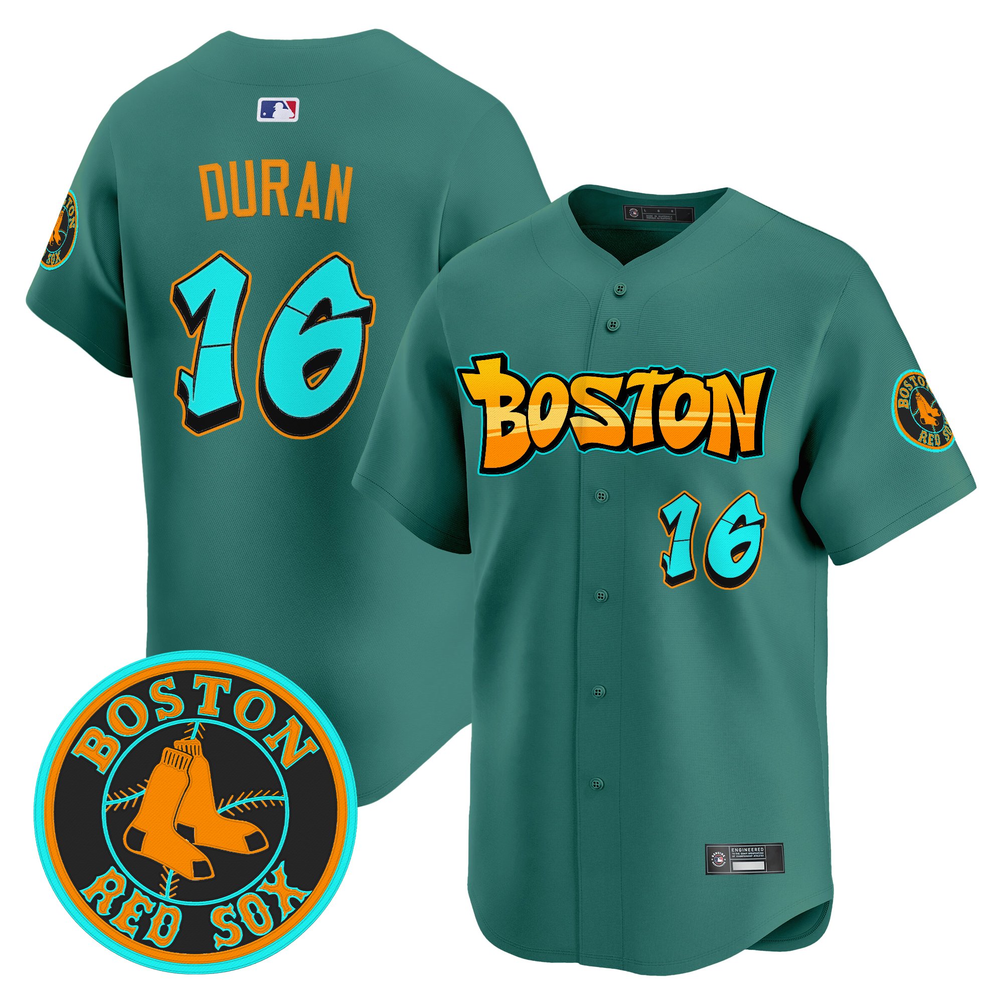 Jarren Duran Men's Boston Red Sox 'Graffiti Streetstyle Edition Vapor Premier Limited Green Monster Jersey - All Stitched