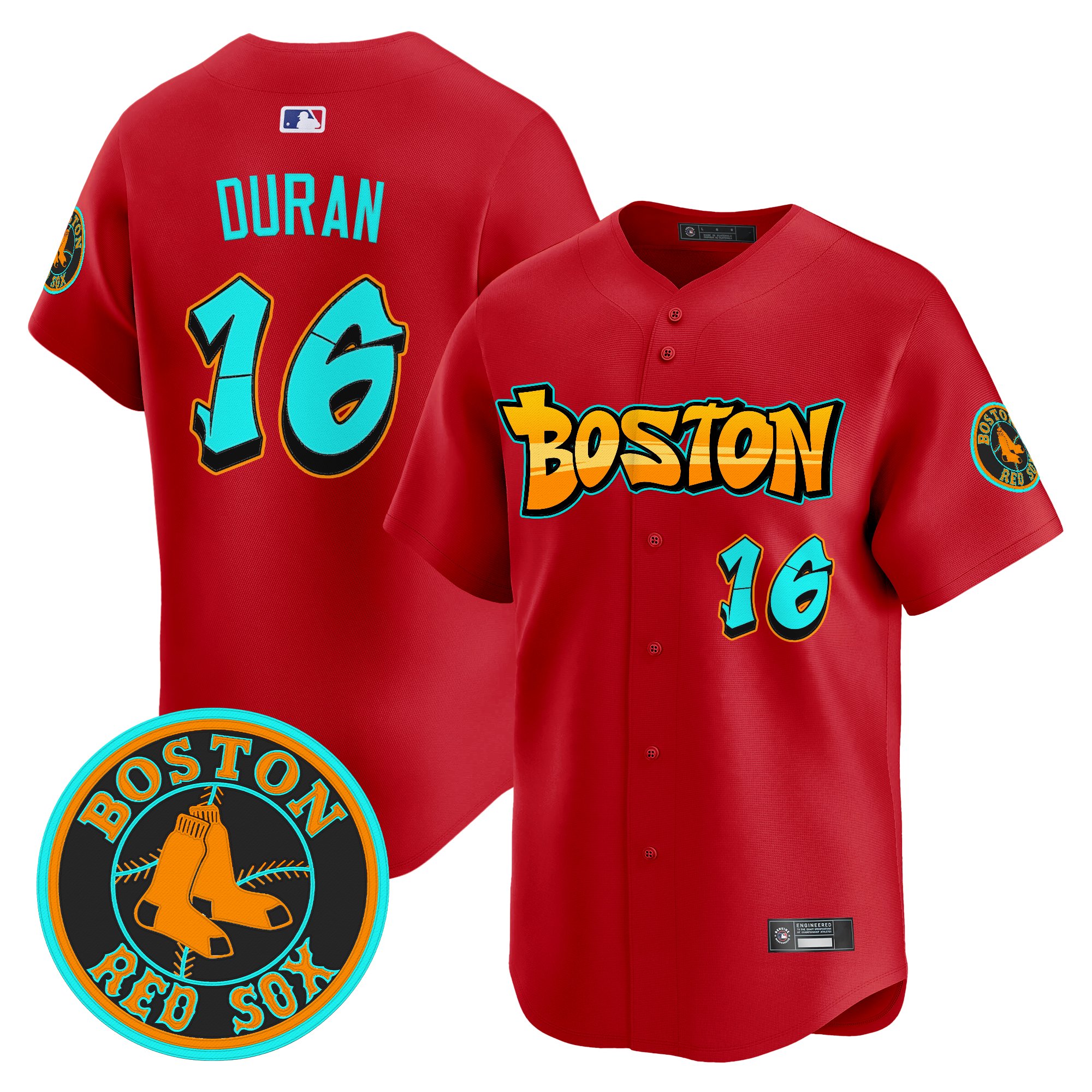 Jarren Duran Men's Boston Red Sox 'Graffiti Streetstyle Edition Vapor Premier Limited Red Jersey - All Stitched
