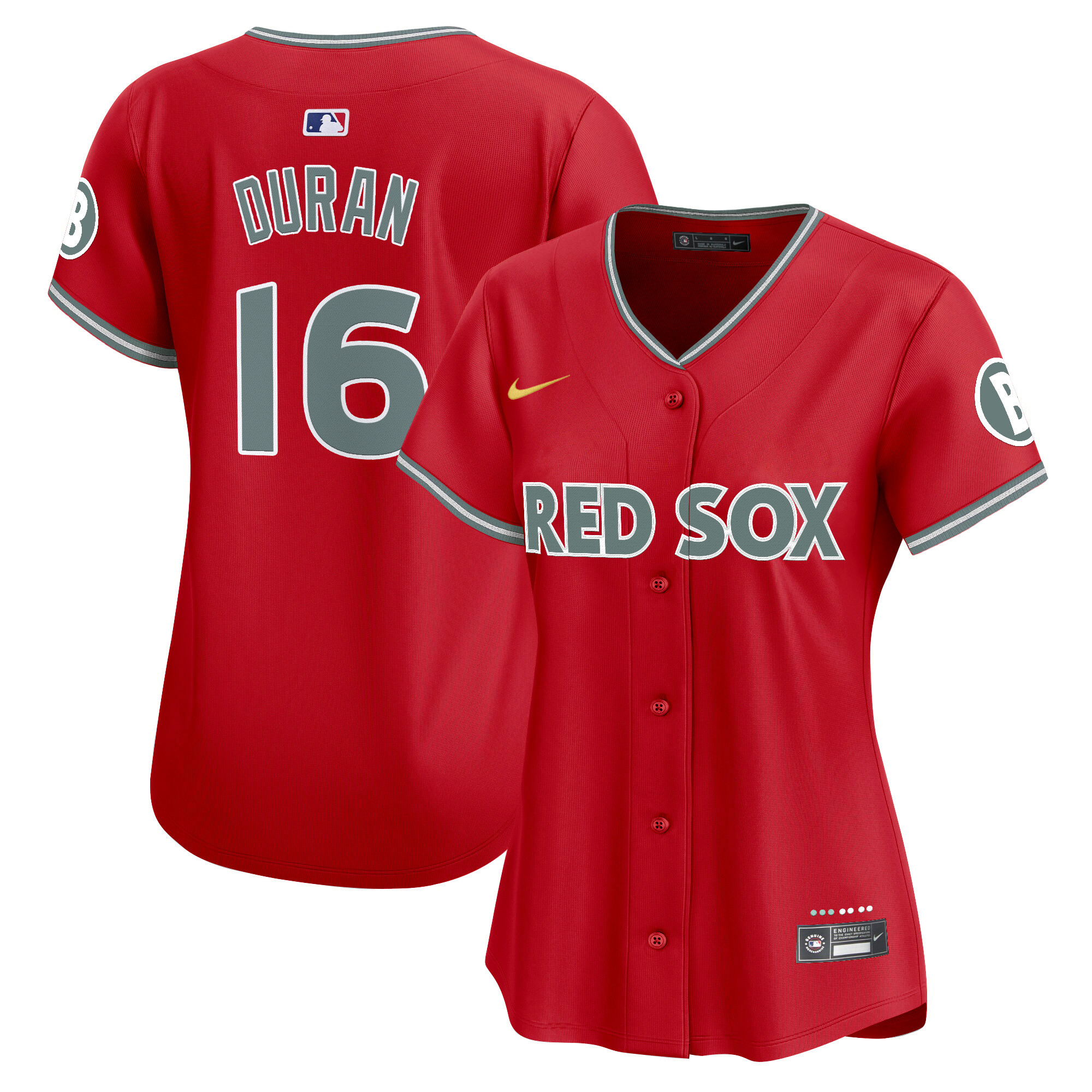 Jarren Duran Women's Boston Red Sox 2025 City Connect Vapor Premier Limited Red Jersey - All Stitched