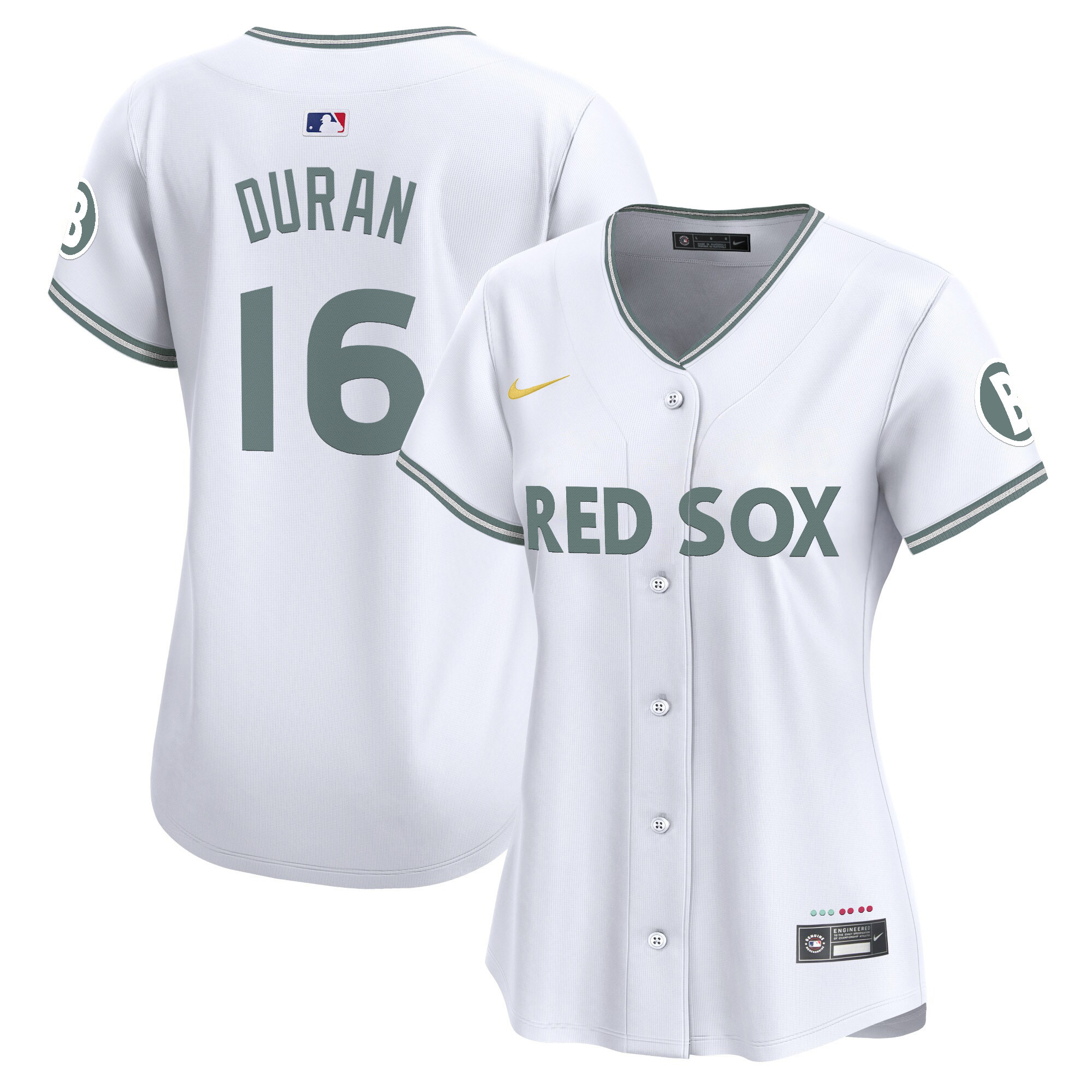 Jarren Duran Women's Boston Red Sox 2025 City Connect Vapor Premier Limited White Jersey - All Stitched