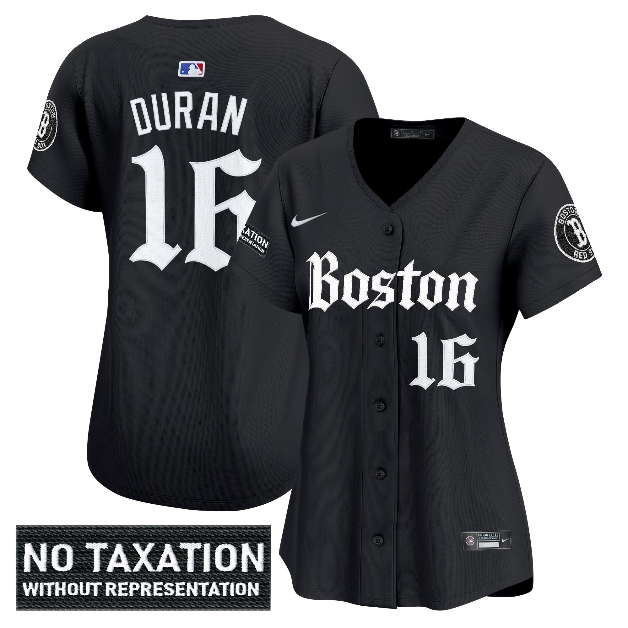 Jarren Duran Women's Boston Red Sox Retro Newspaper Edition Vapor Premier Limited Black Jersey - All Stitched