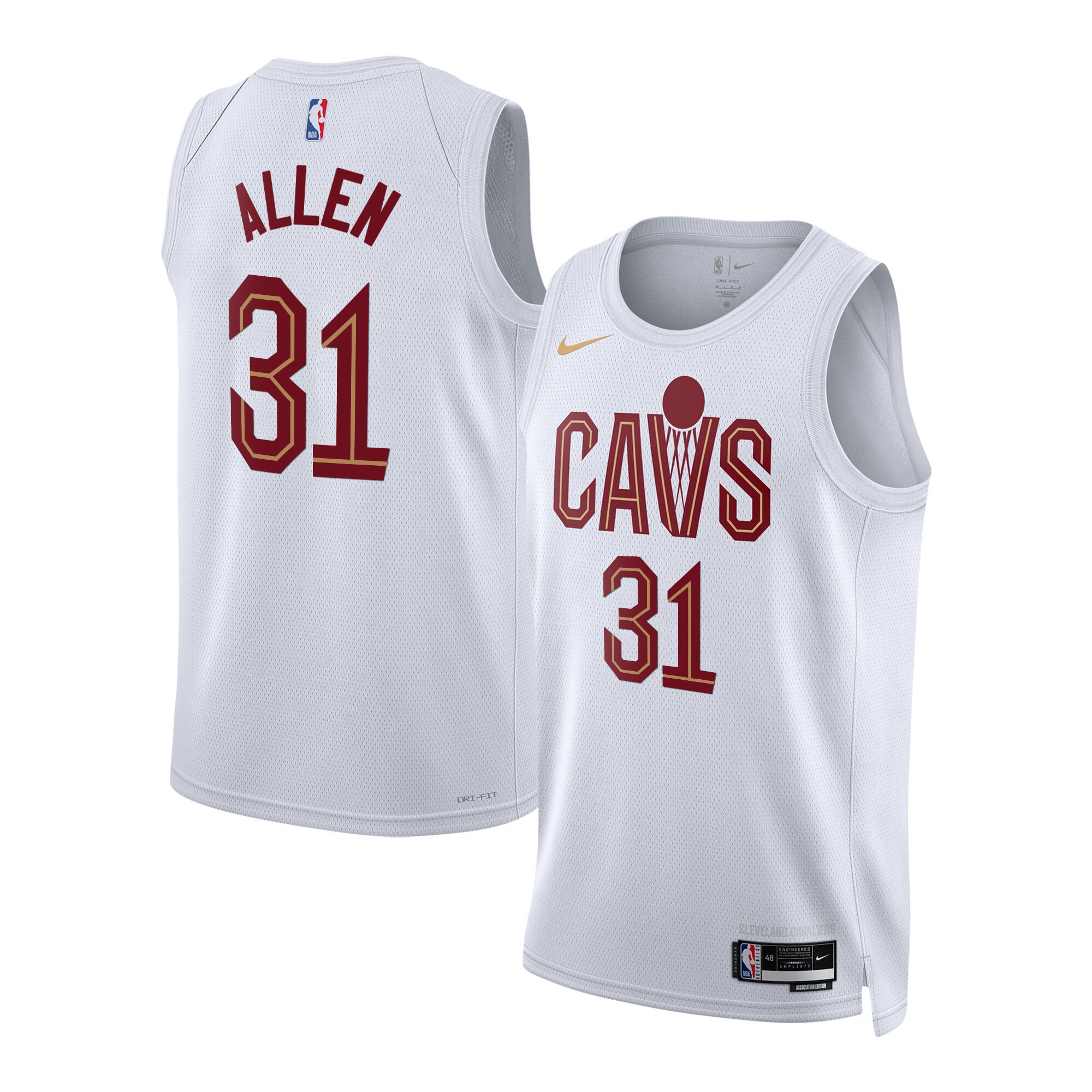 Jarrett Allen Men's Cleveland Cavaliers Swingman Association Jersey - All Stitched