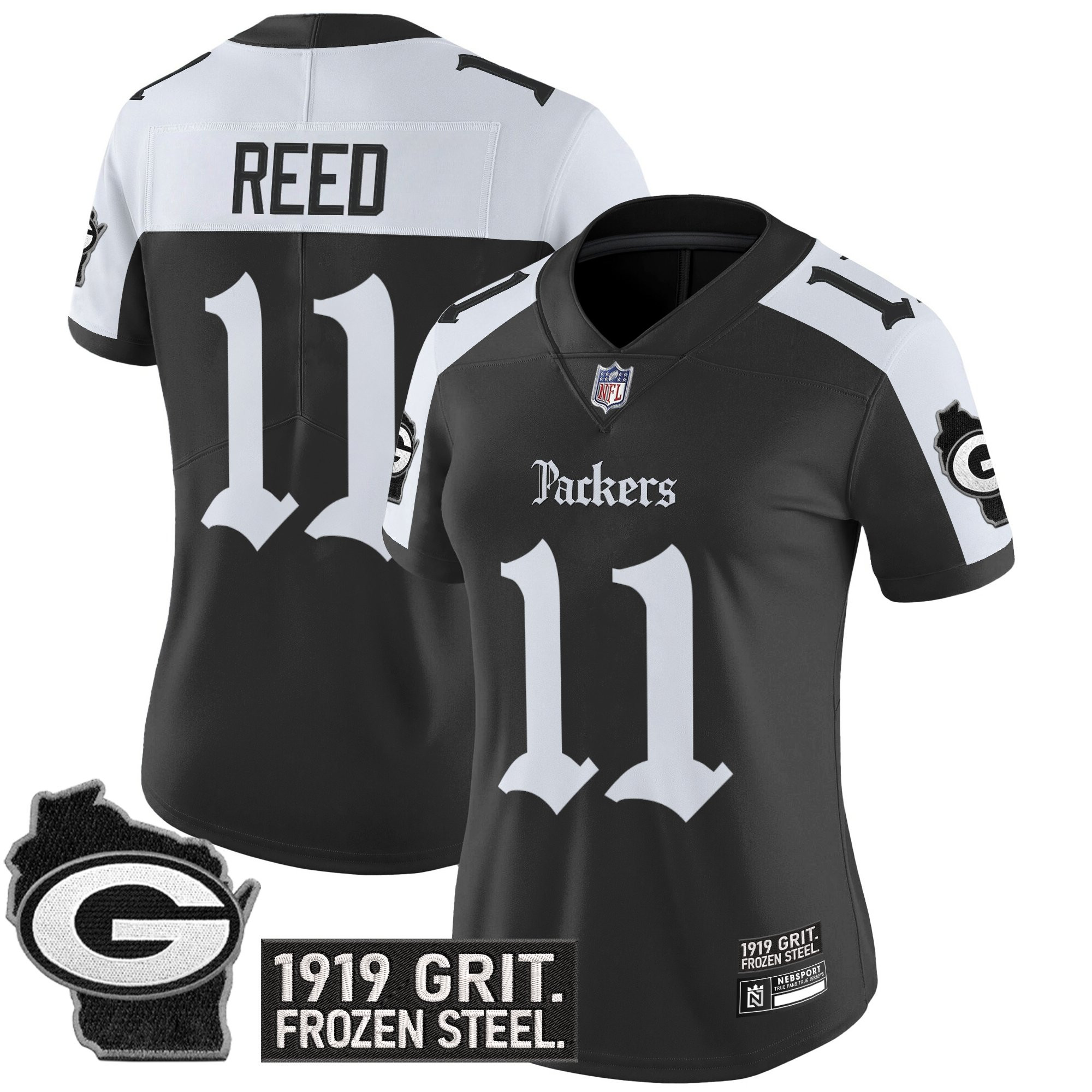 Jayden Reed Women's Green Bay Packers Gothic Frozen Tundra Edition Vapor Limited Alternate Jersey - All Stitched