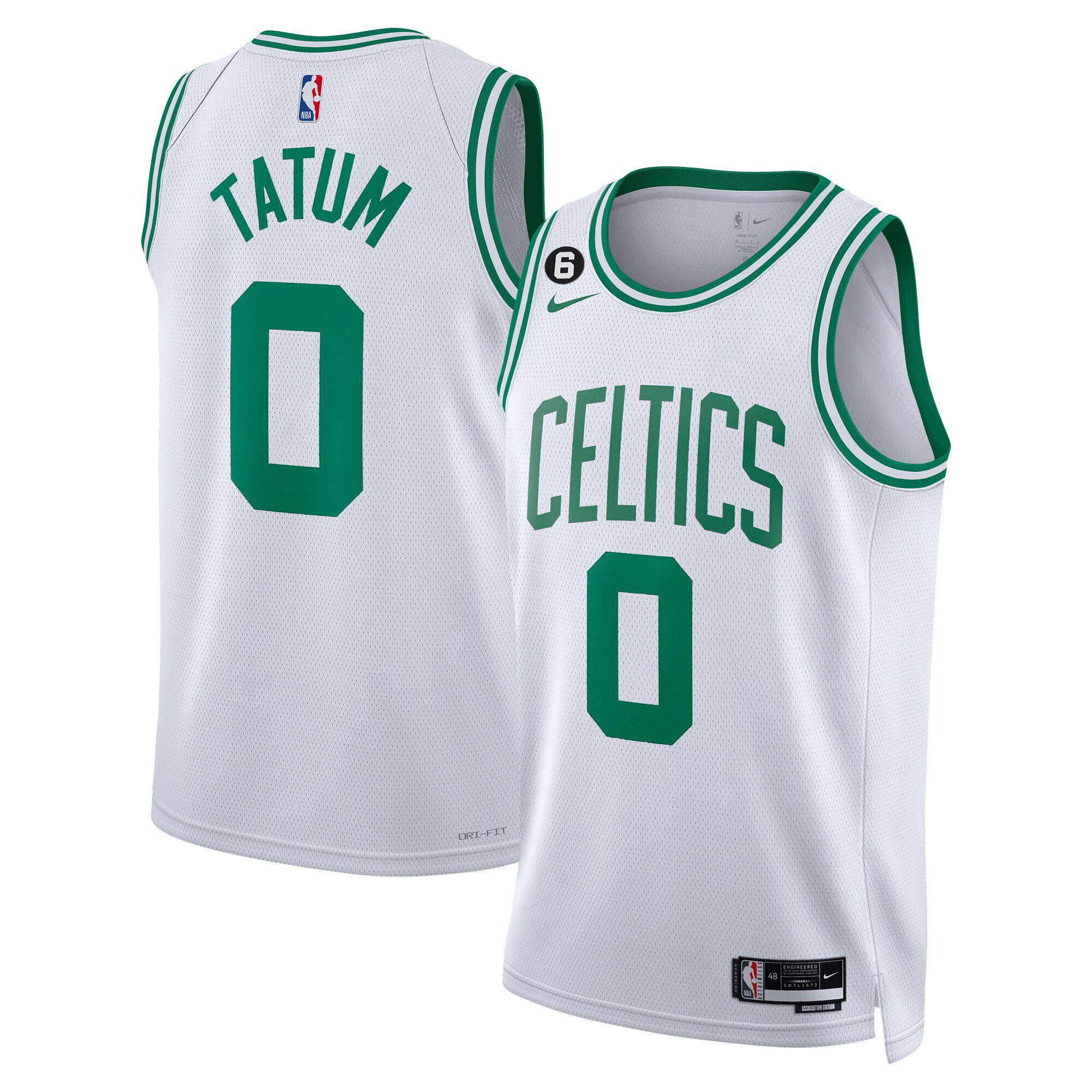 Jayson Tatum Men's Boston Celtics Bill Russell Patch Collection Association Jersey - All Stitched