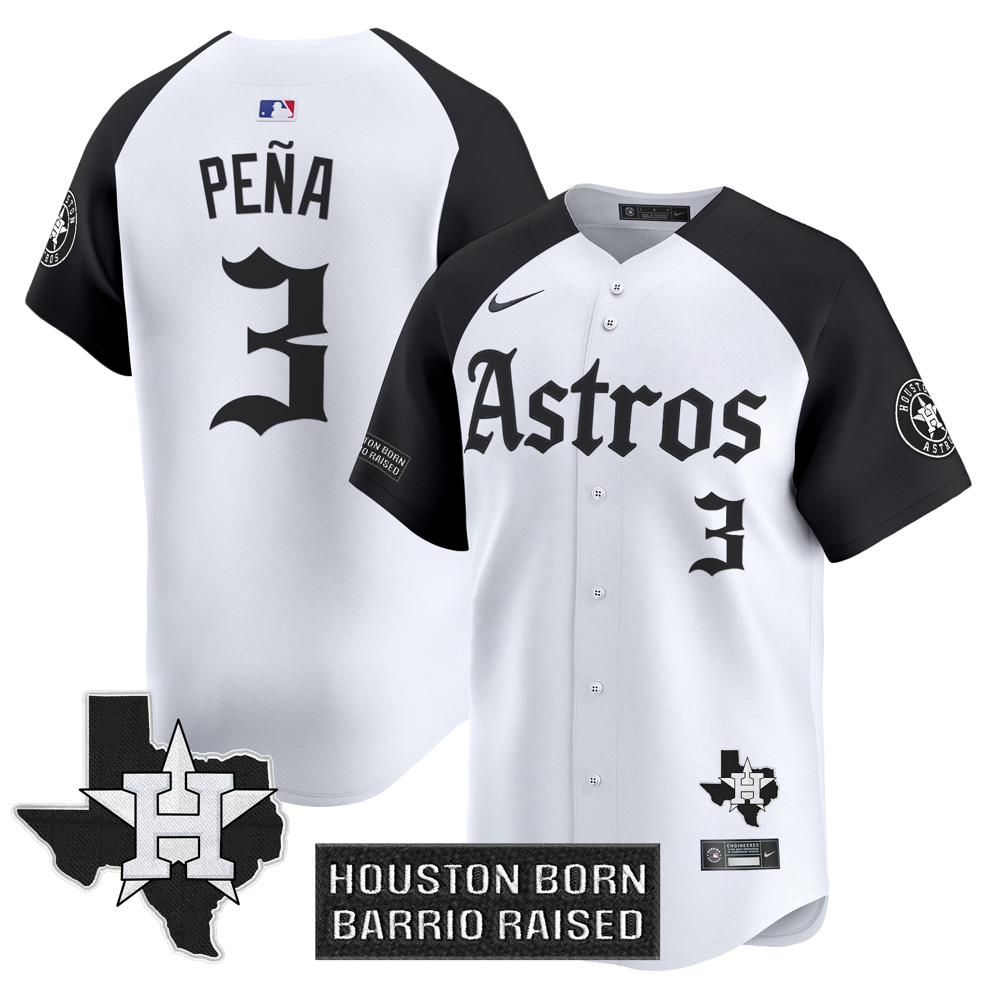 Jeremy Pena Men's Houston Astros 'Gothic Edition Vapor Premier Limited Alternate Jersey - All Stitched