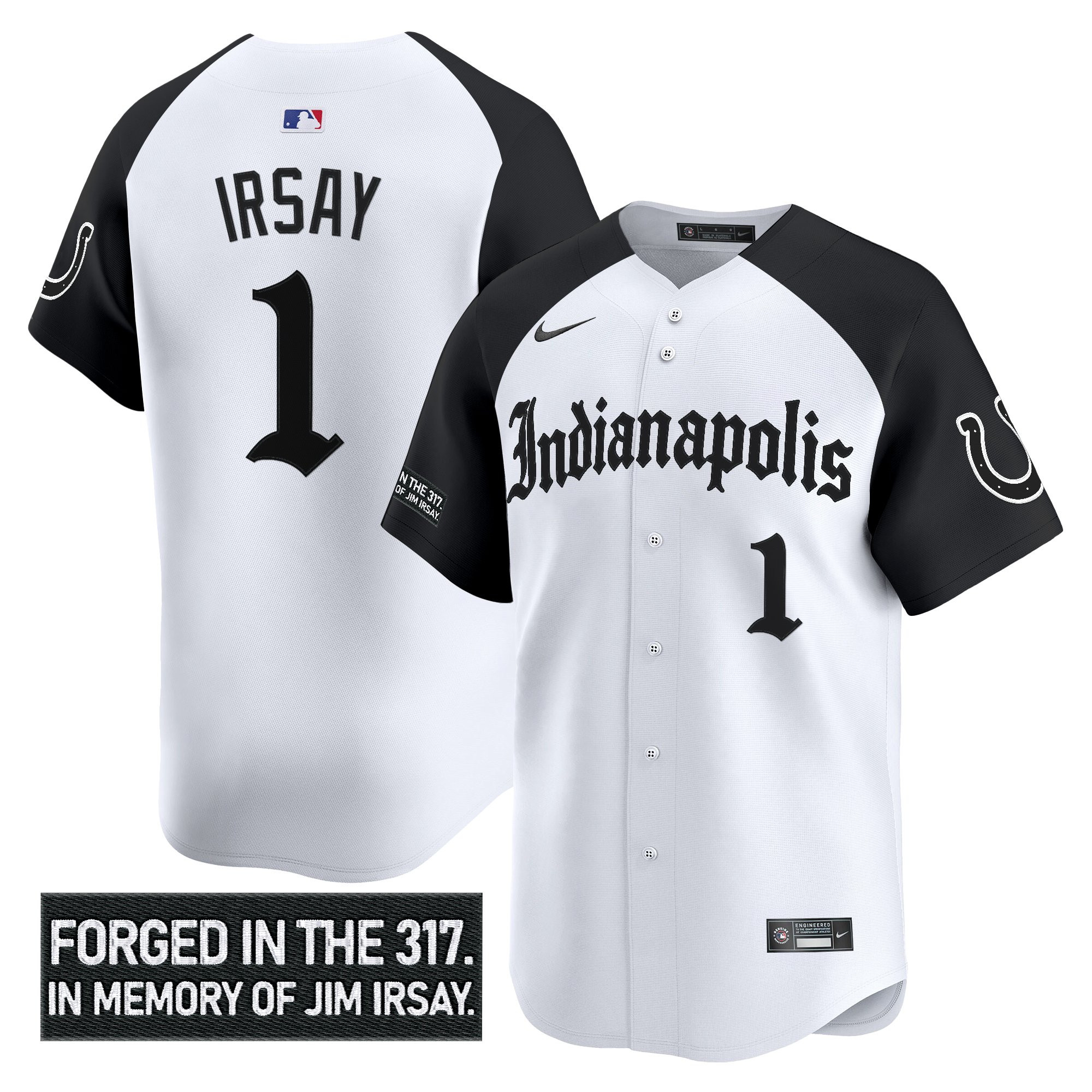 Jim Irsay Men's Indianapolis Colts Jim Irsay Tribute Vapor Baseball Alternate Jersey - All Stitched