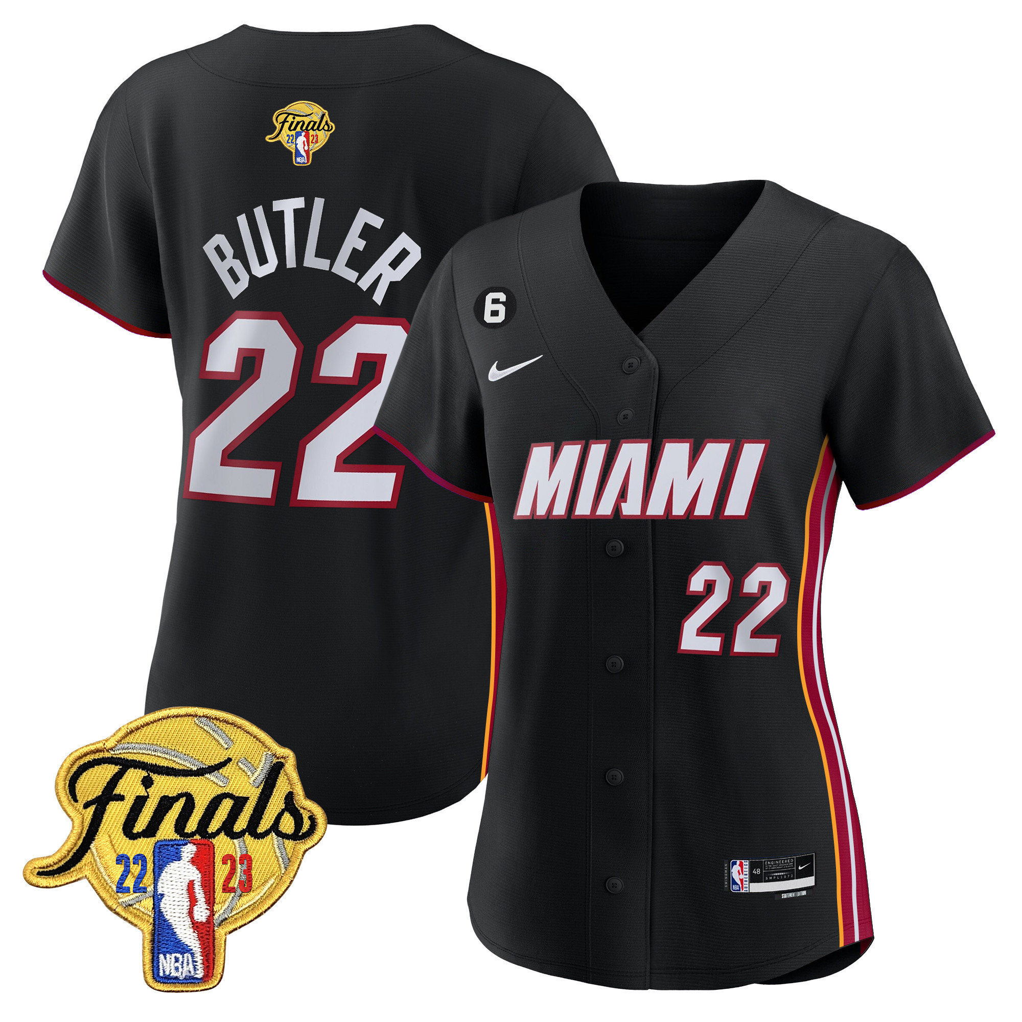 Jimmy Butler Women's Miami Heat 2023 Finals Baseball Cool Base Icon Jersey - All Stitched