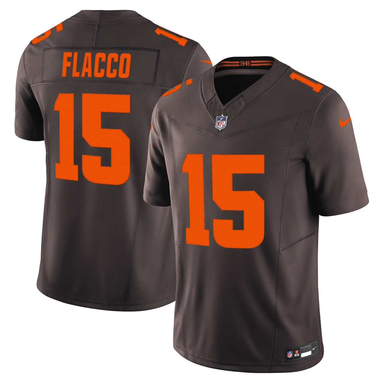 Joe Flacco Men's Cleveland Browns Alpha Dawg Edition Vapor Limited Brown Jersey - All Stitched