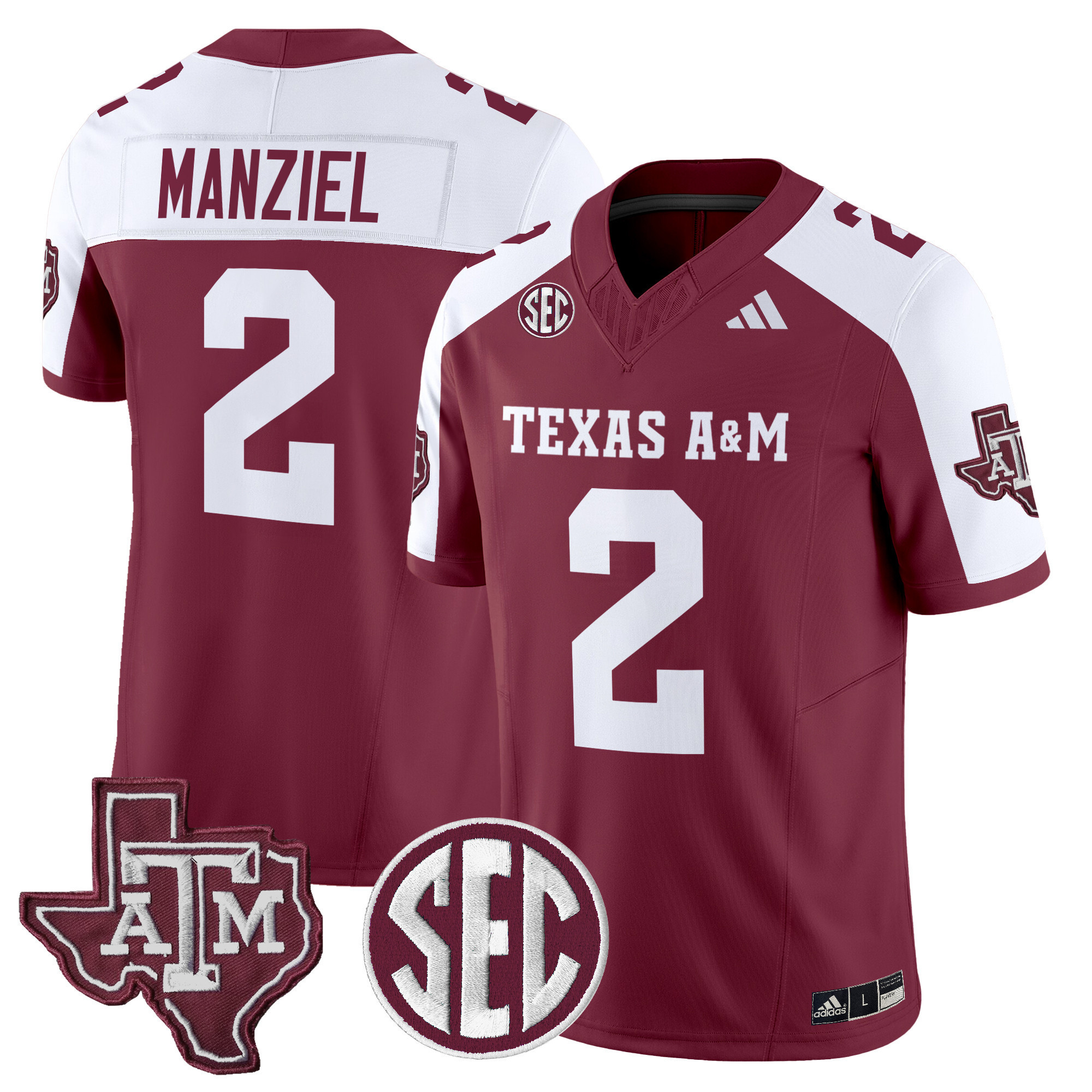 Johnny Manziel Men's Texas A&M Aggies 2025 Vapor Limited Maroon Alternate Jersey - All Stitched