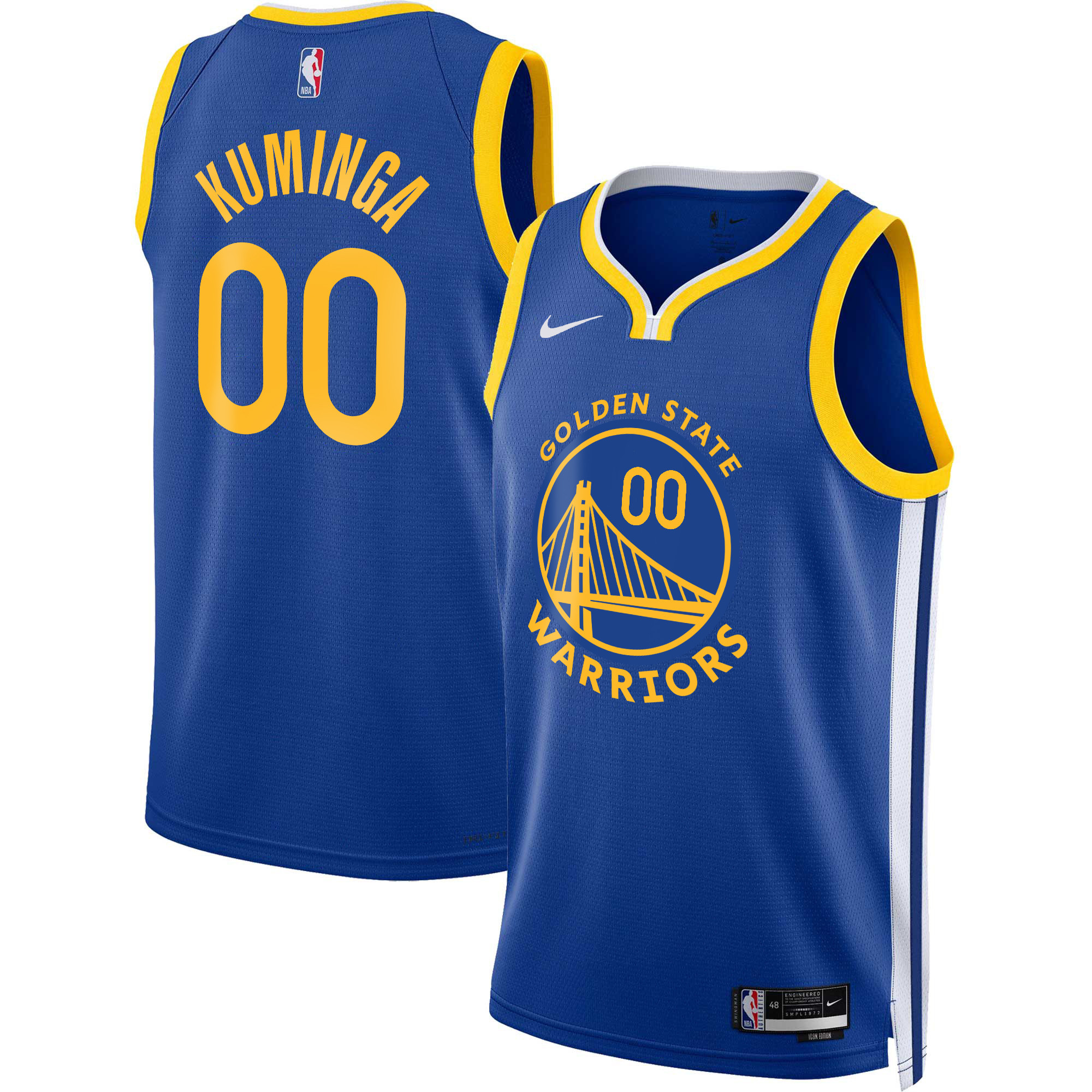 Jonathan Kuminga Men's Golden State Warriors 2025 Swingman Icon Jersey - All Stitched
