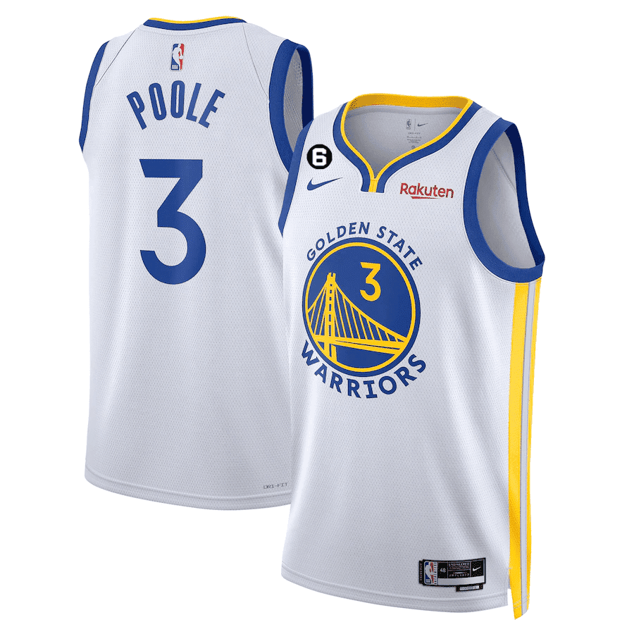 Jordan Poole Men's Golden State Warriors 2022/23 Association Jersey Collection - All Stitched