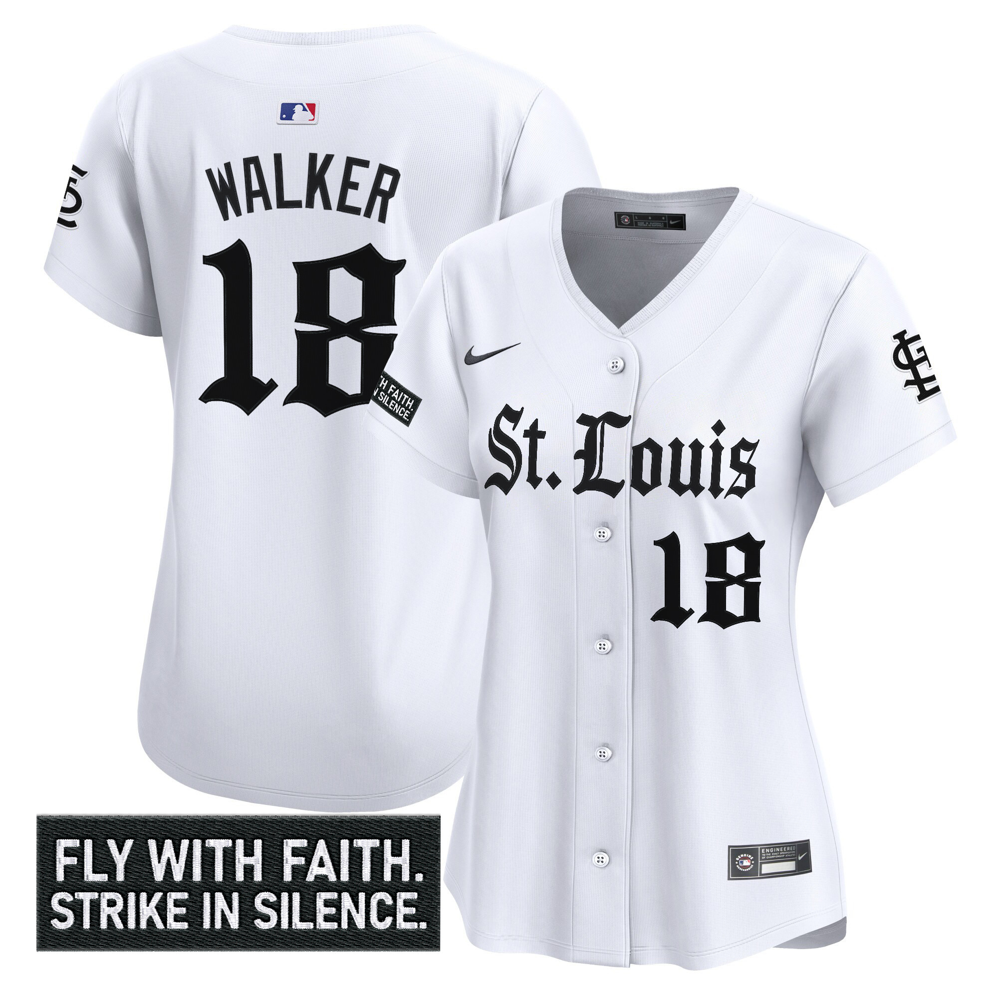 Jordan Walker Women's St. Louis Cardinals Gothic Legacy Edition Vapor Premier Limited White Jersey - All Stitched