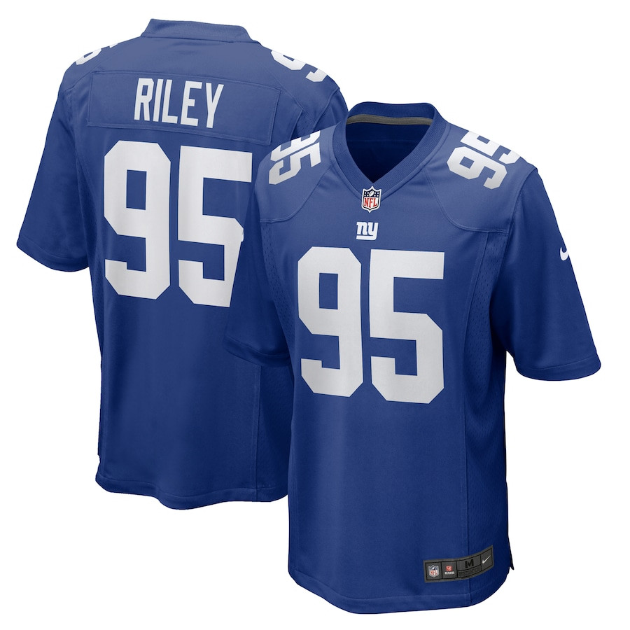 Jordon Riley Men's New York Giants Game Royal Men Jersey
