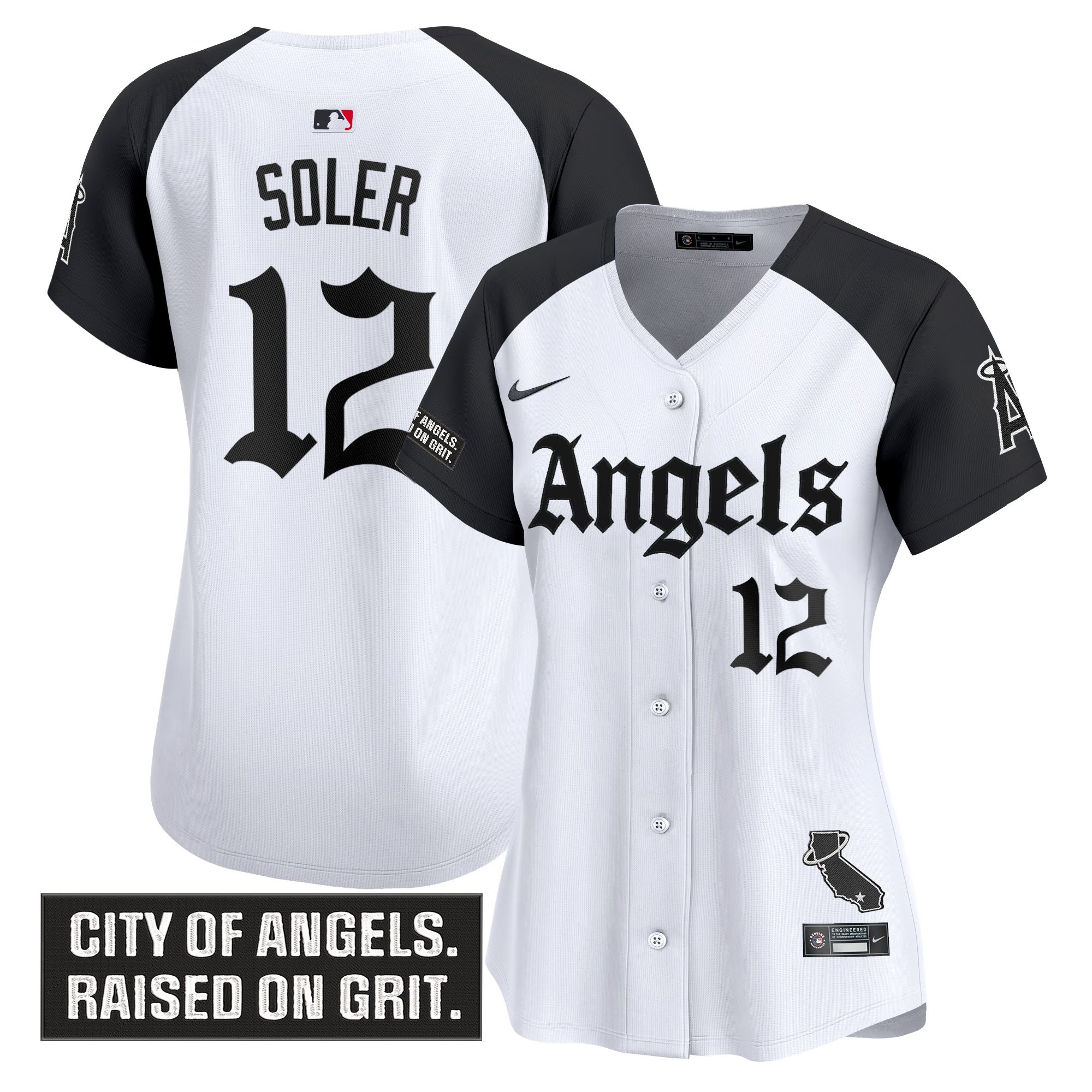 Jorge Soler Women's Los Angeles Angels Gothic Halo Edition Vapor Premier Limited Alternate Jersey - All Stitched