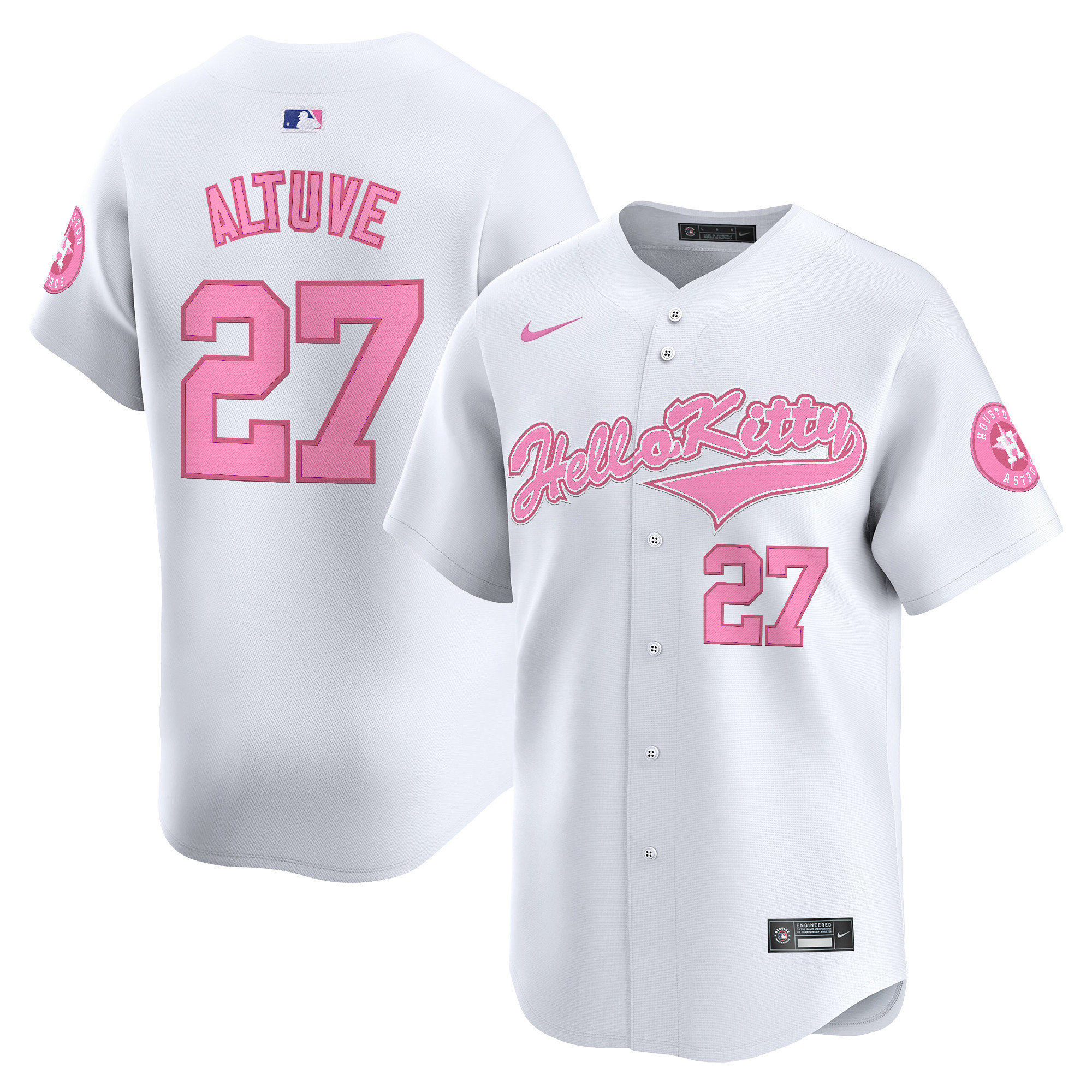 JosÃƒÆ’Ã‚Â© Altuve Men's Houston Astros Hello Kitty Vapor Premier Limited White Jersey - All Stitched