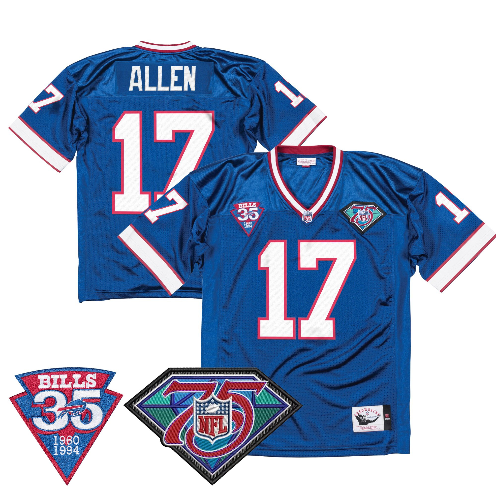 Josh Allen Men's Buffalo Bills Throwback Player Royal Jersey - All Stitched