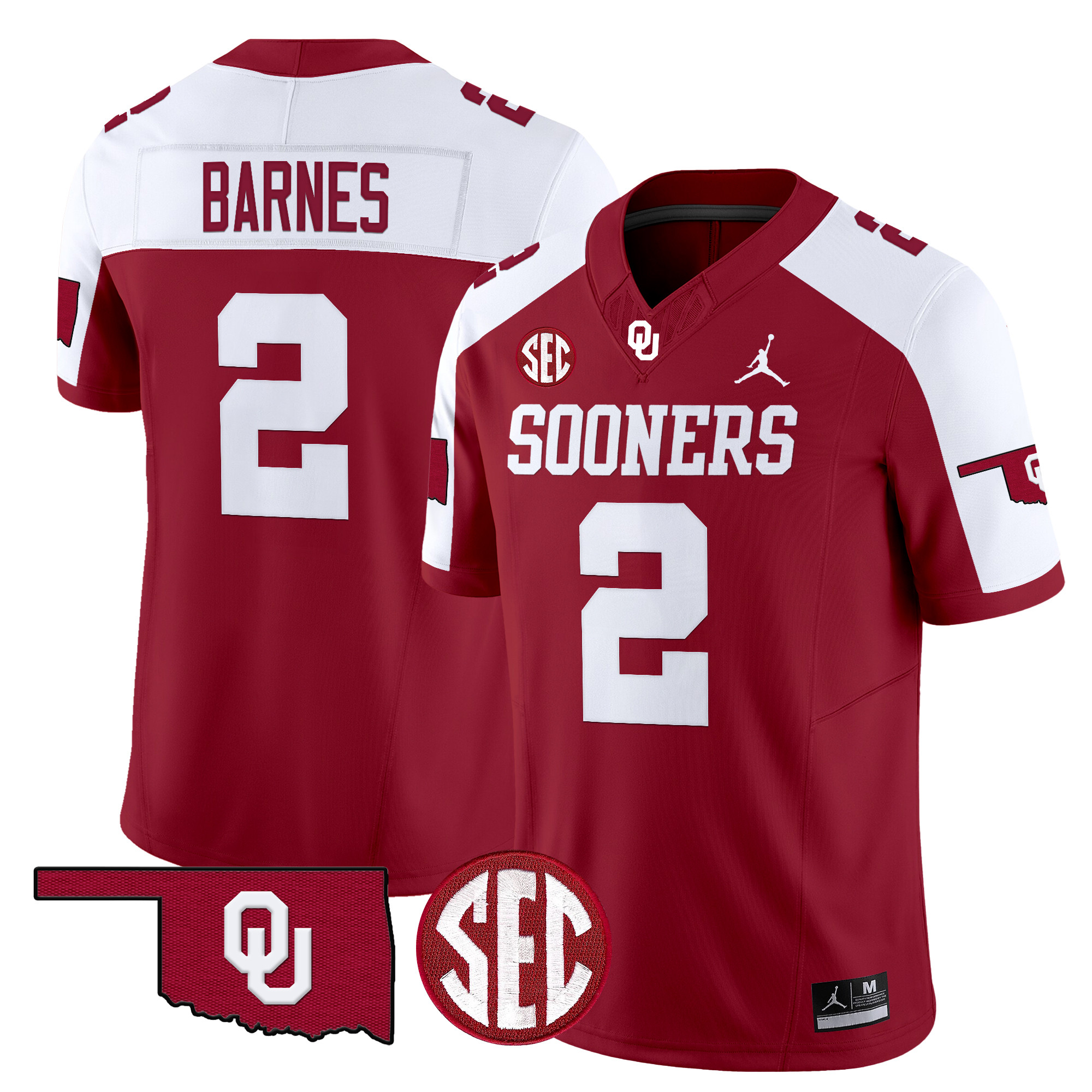 Jovantae Barnes Men's Oklahoma Sooners 2025 Vapor Limited Alternate Jersey - All Stitched