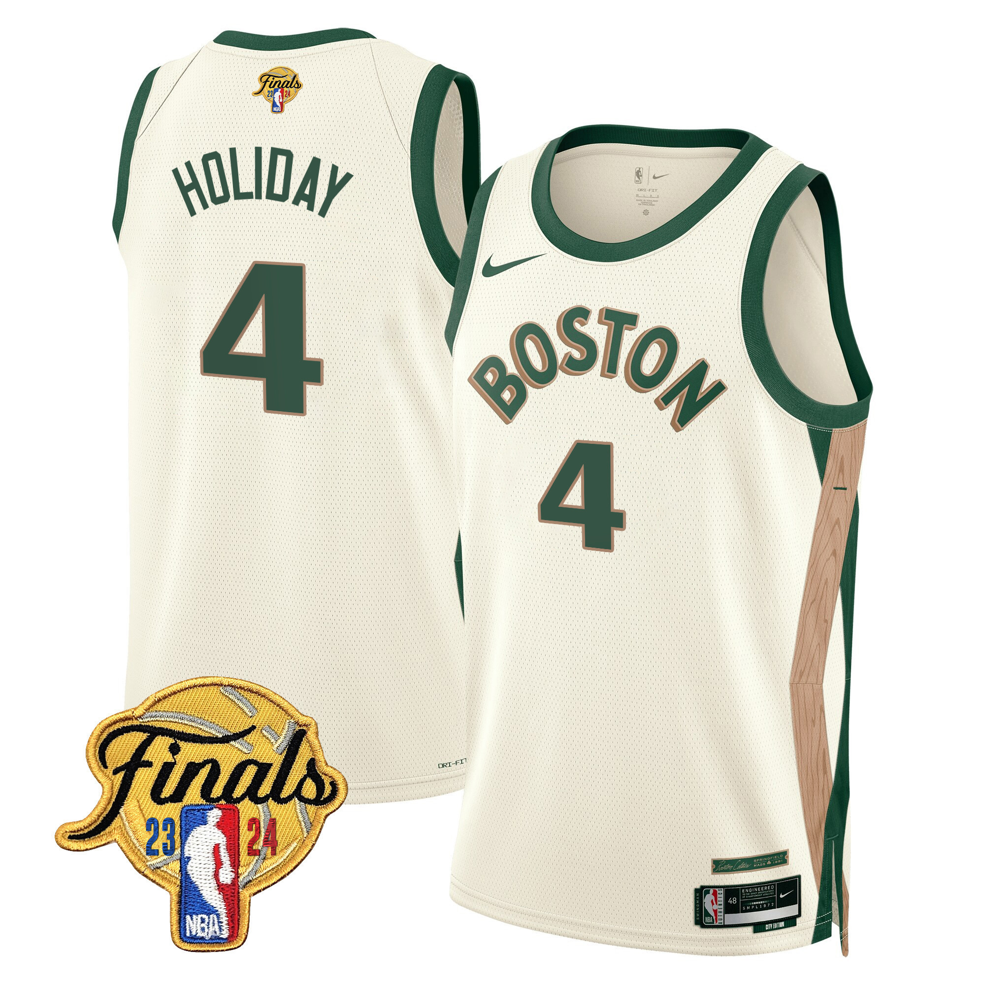 Jrue Holiday Men's Boston Celtics 2024 Finals Patch Swingman 23/24 City Jersey - All Stitched
