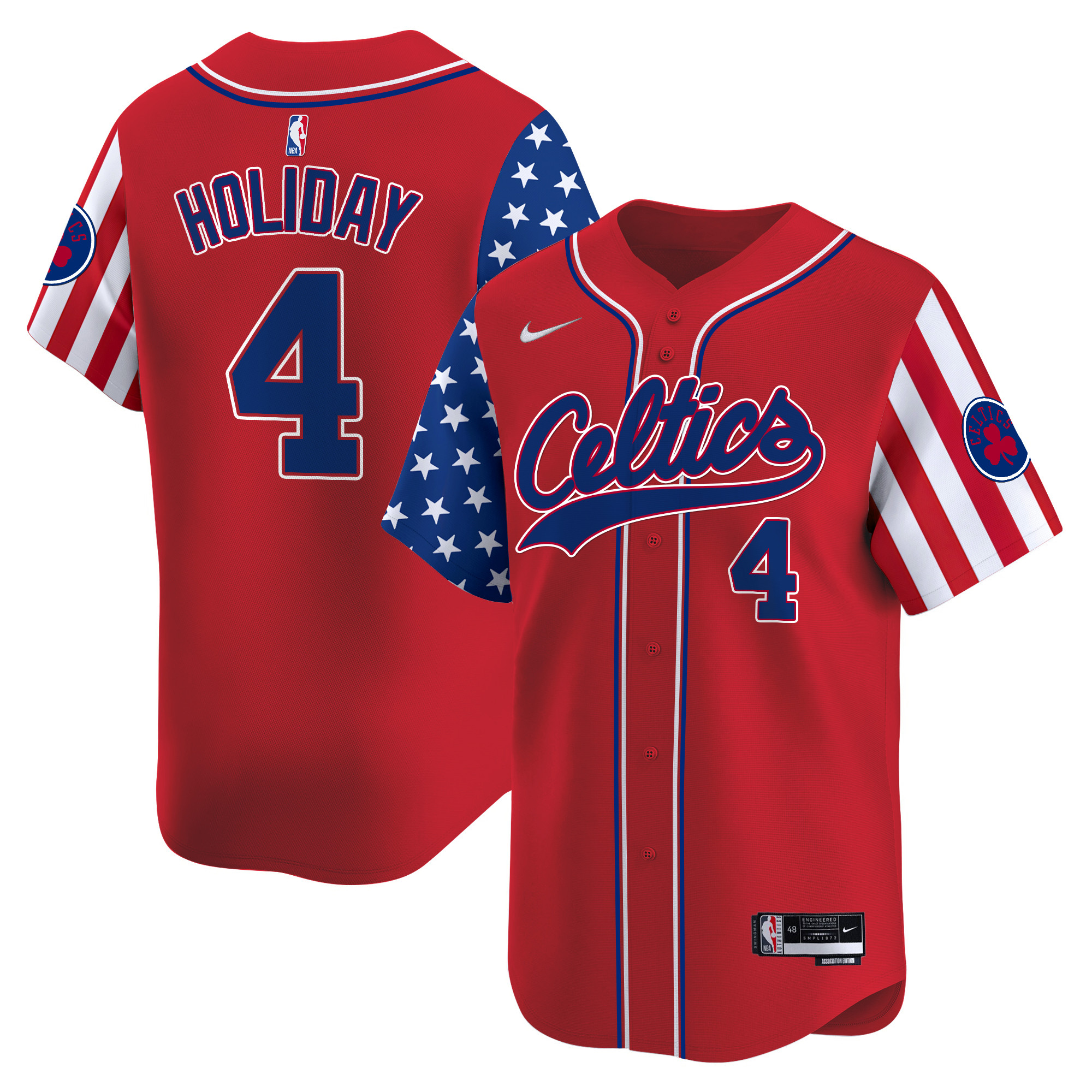 Jrue Holiday Men's Boston Celtics 2024 Independence Day Vapor Premier Limited Red Jersey - All Stitched