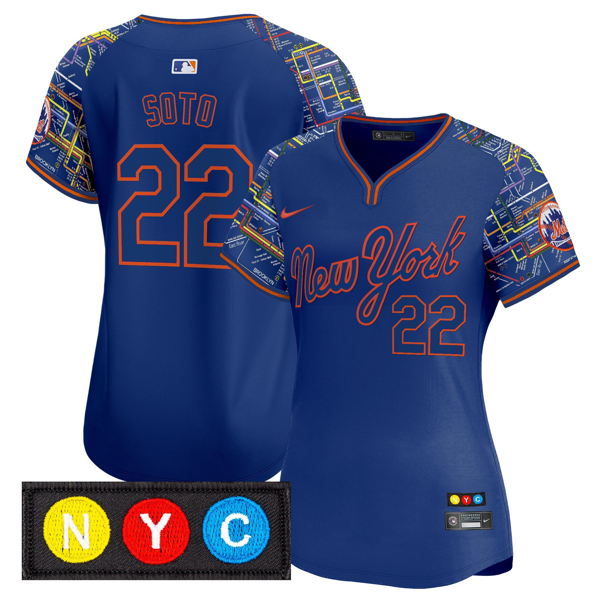Juan Soto Women's New York Mets Subway Style Vapor Premier Limited Royal Jersey - Stitched