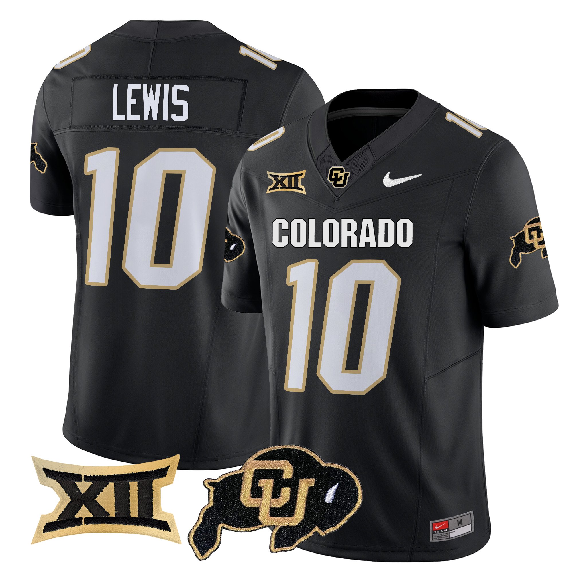 Julian Lewis Men's Colorado Buffaloes 2025 Vapor Limited Black Jersey - All Stitched