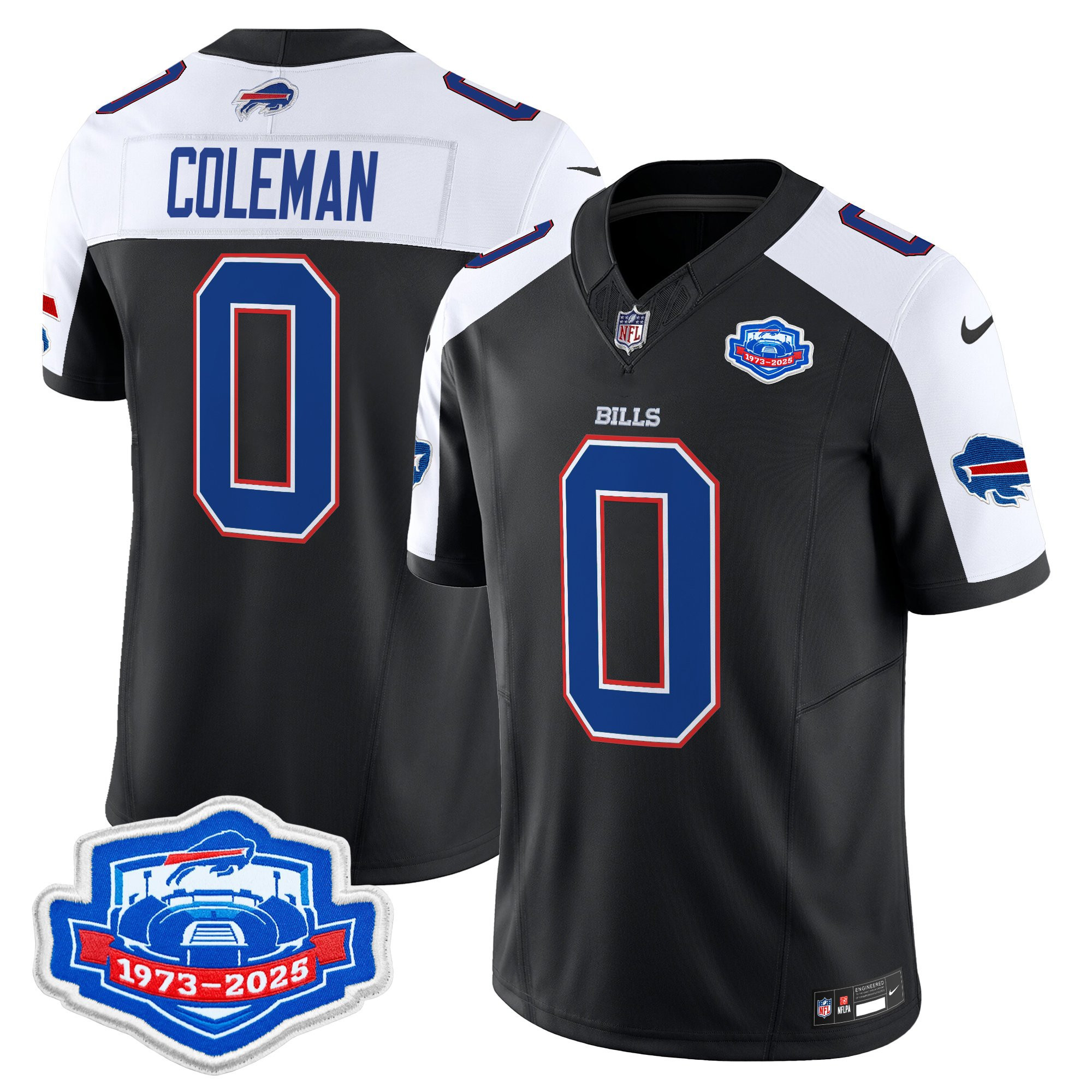 Keon Coleman Men's Buffalo Bills 2025 Farewell Season Patch Vapor Limited Black Alternate Jersey - All Stitched