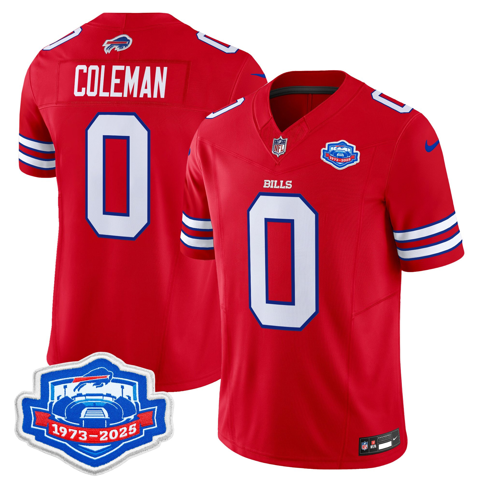 Keon Coleman Men's Buffalo Bills 2025 Farewell Season Patch Vapor Limited Red Jersey - All Stitched