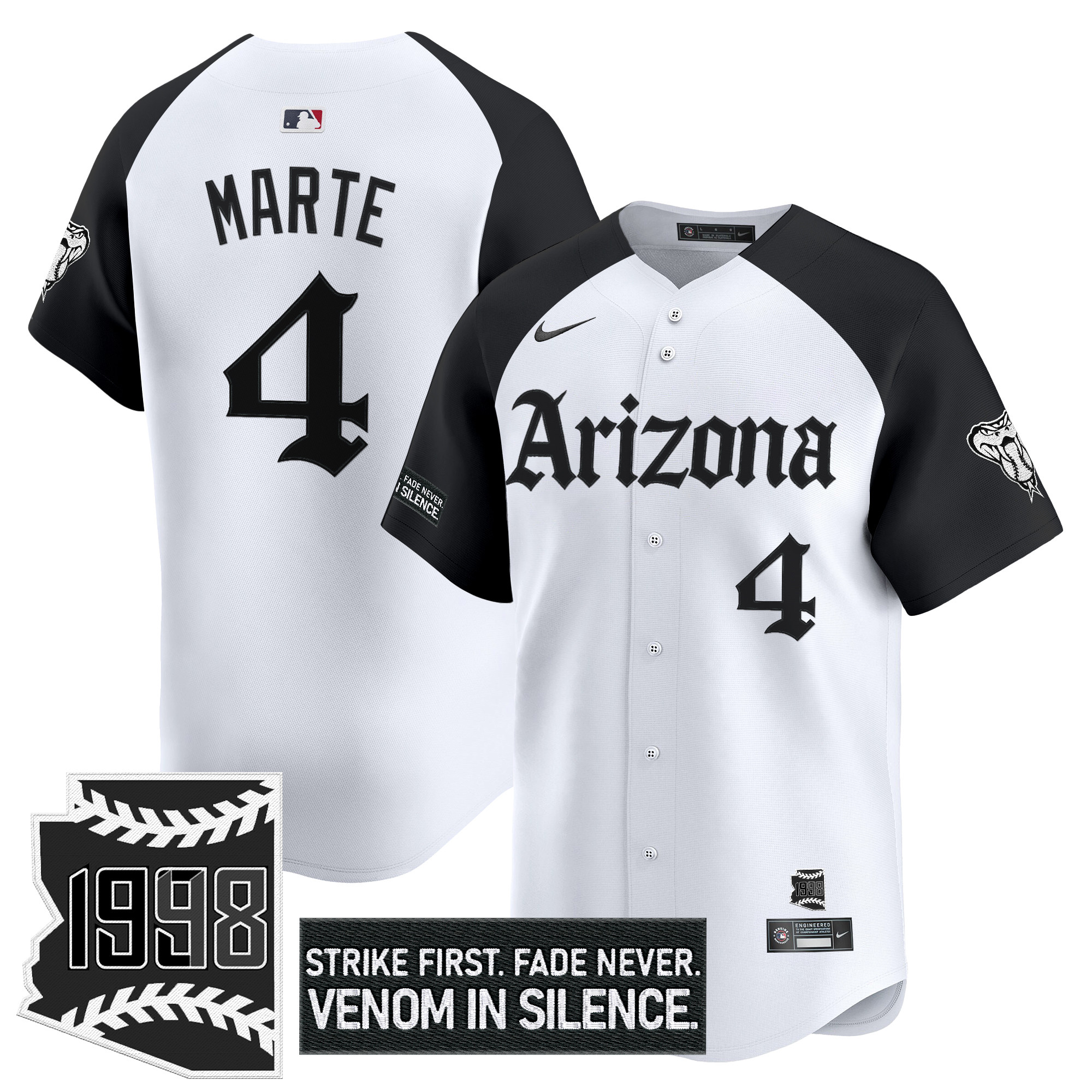 Ketel Marte Men's Arizona Diamondbacks Gothic Desert Fang Edition Vapor Premier Limited Alternate Jersey - All Stitched