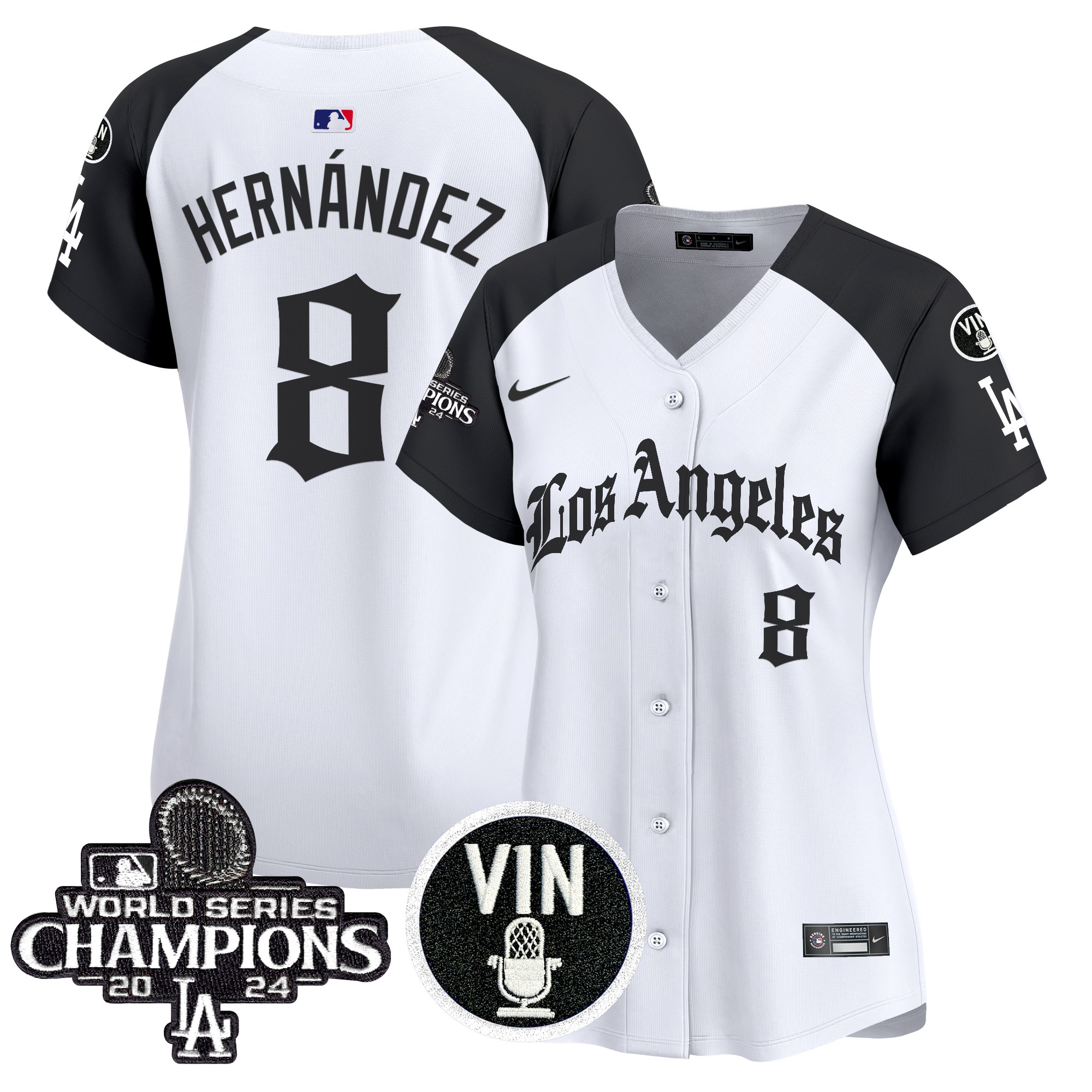 Kike Hernandez Women's Los Angeles Dodgers 2025 LA Gothic Style Vapor Premier Limited Alternate Jersey - All Stitched