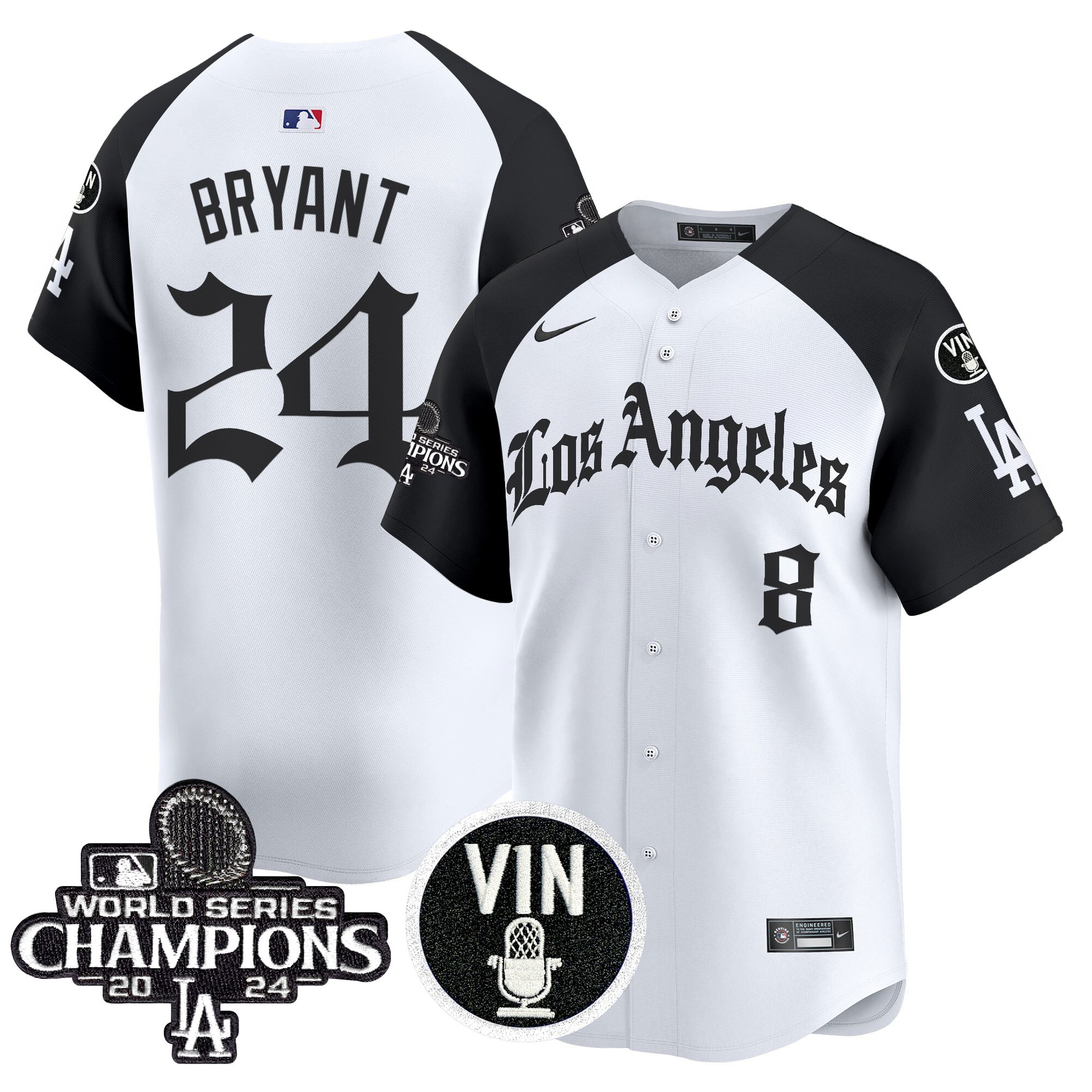 Kobe Bryant Men's Los Angeles Dodgers 2025 LA Gothic Style Vapor Premier Limited Alternate Jersey - All Stitched