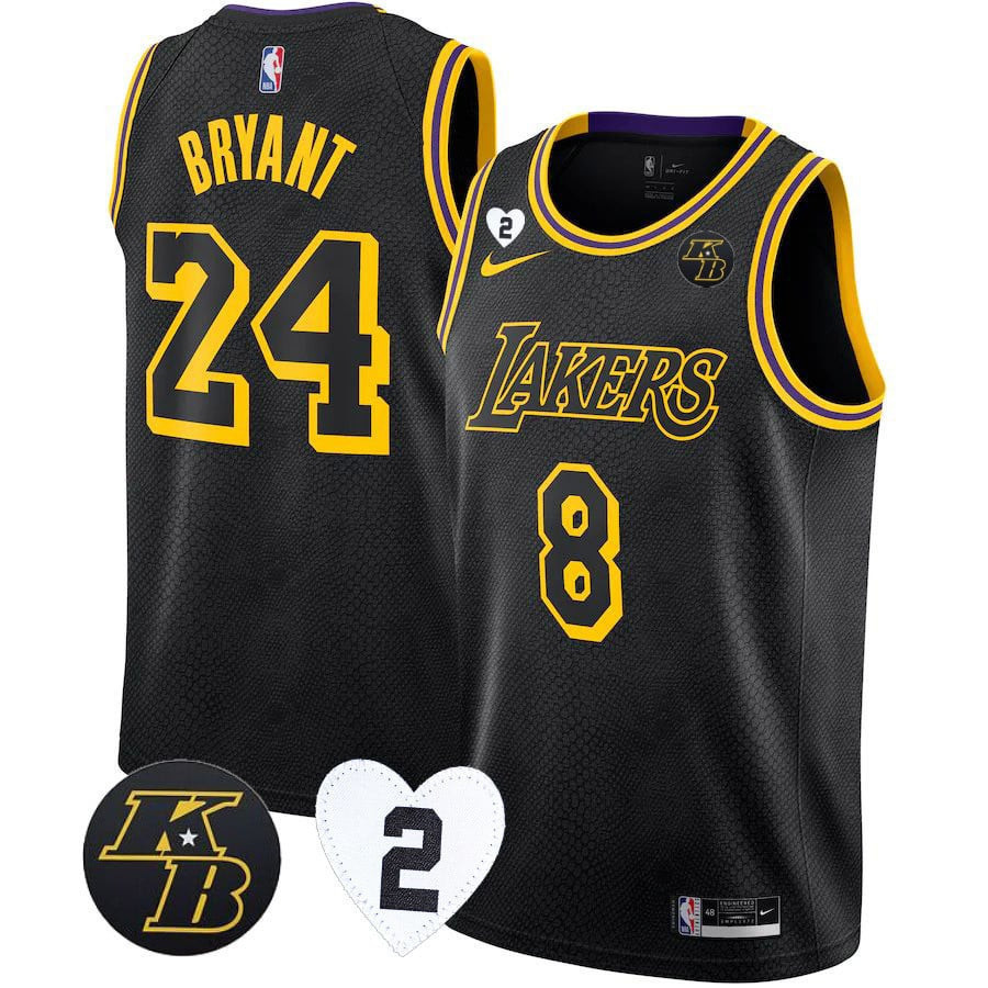 Kobe Bryant Men's Los Angeles Lakers 2023 Black Mamba Jersey Collection - All Stitched
