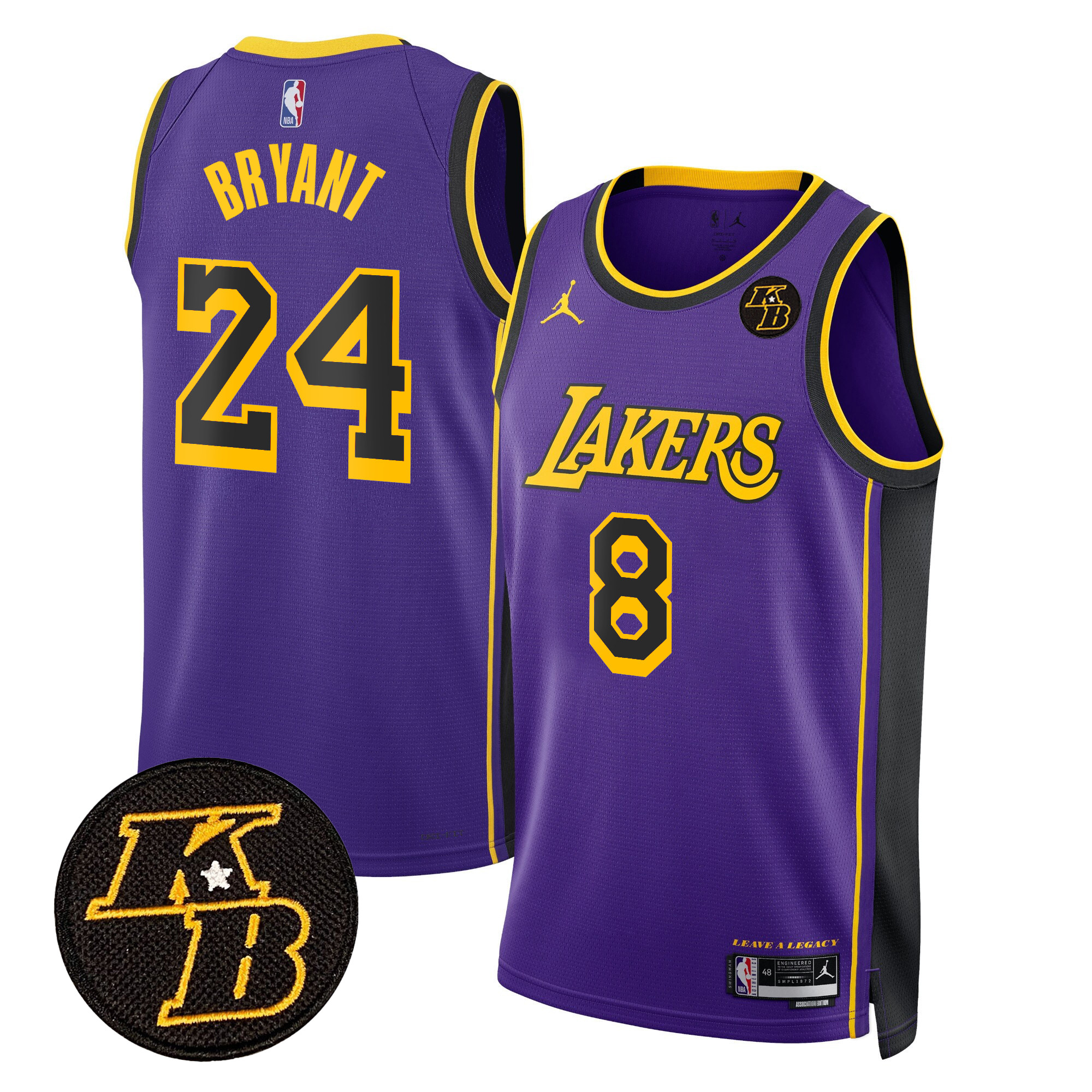 Kobe Bryant Men's Los Angeles Lakers Kobe Bryant Patch Swingman Statement Jersey - All Stitched