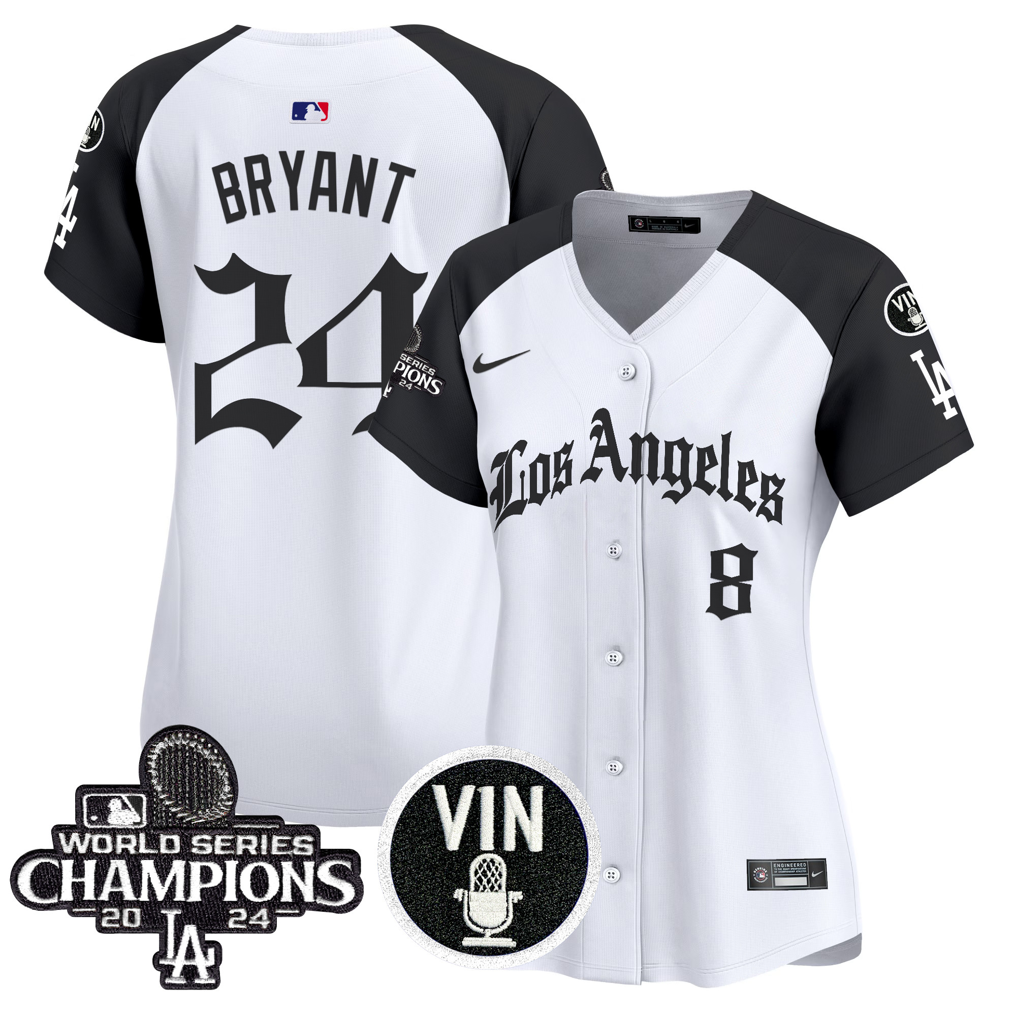 Kobe Bryant Women's Los Angeles Dodgers 2025 LA Gothic Style Vapor Premier Limited Alternate Jersey - All Stitched