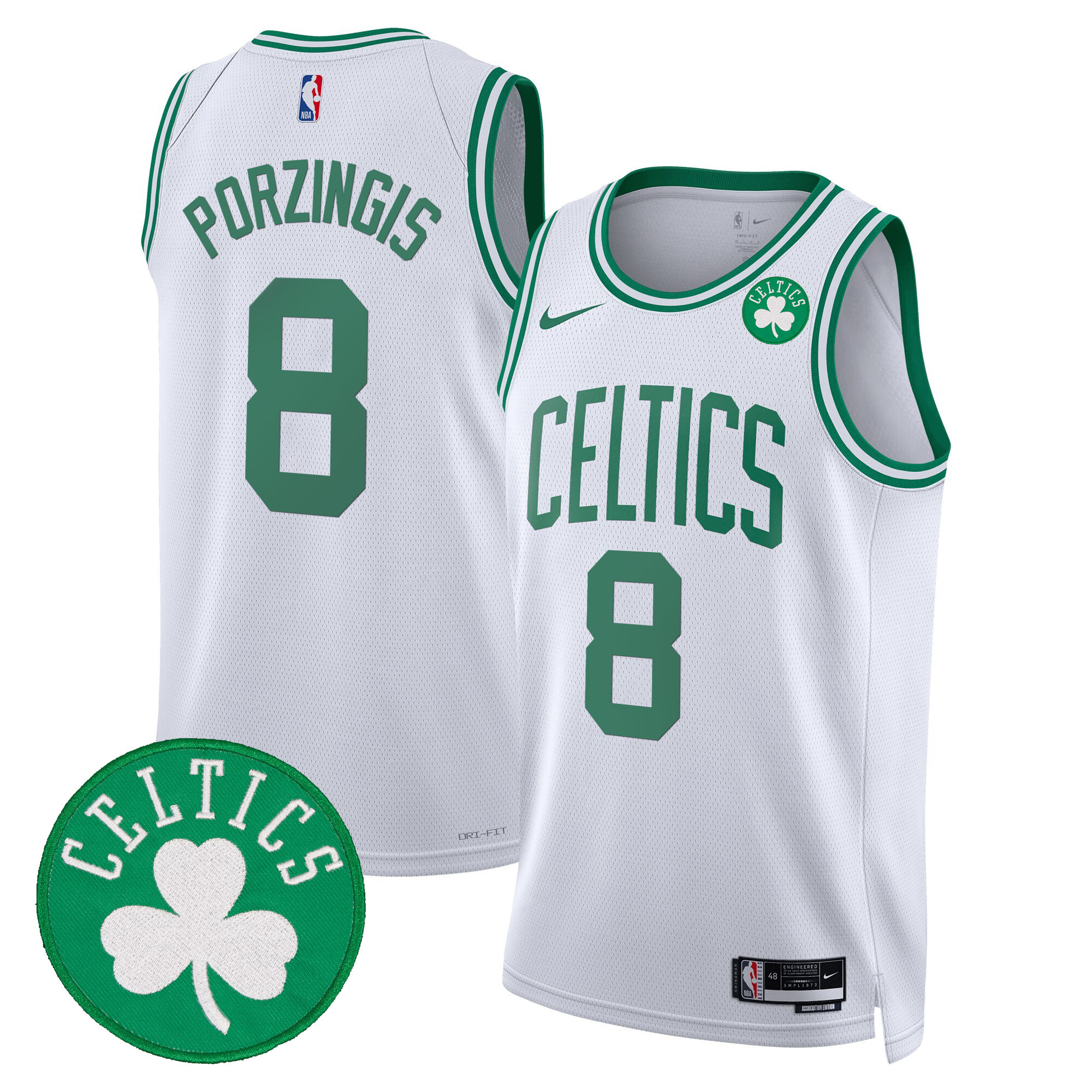 Kristaps Porzingis Men's Boston Celtics Swingman Association Jersey - All Stitched