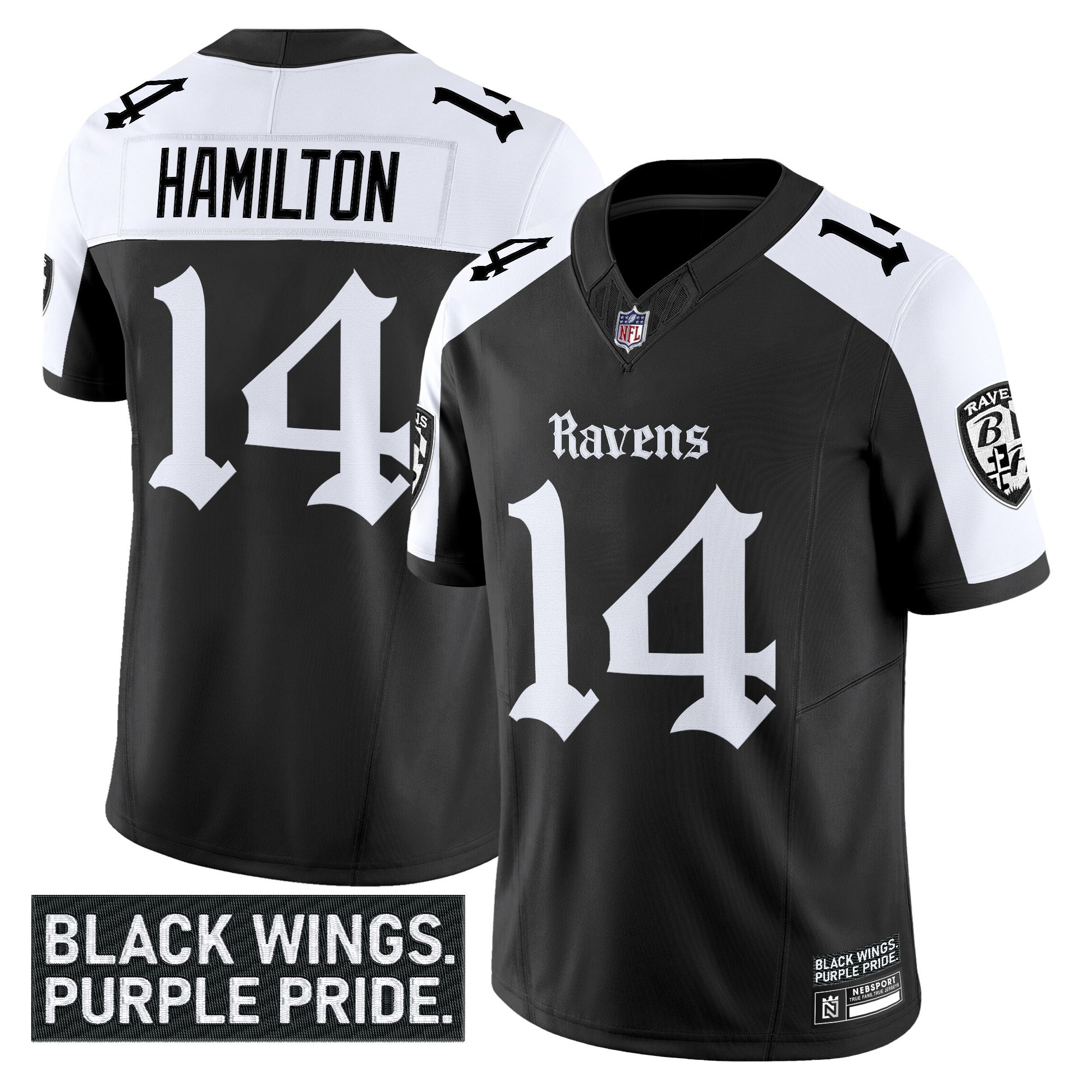Kyle Hamilton Men's Baltimore Ravens Gothic Nevermore Edition Vapor Limited Alternate Jersey - All Stitched