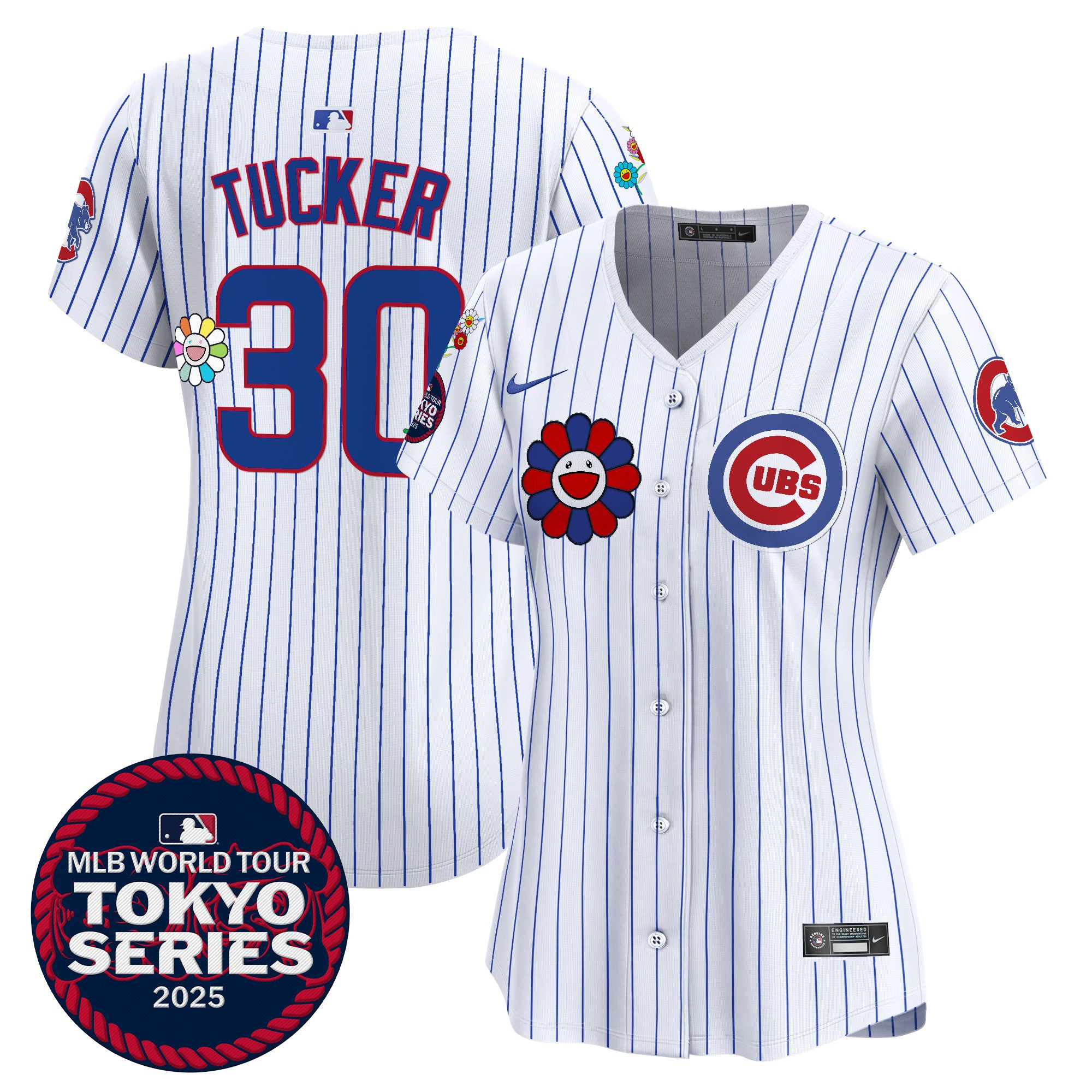 Kyle Tucker Women's Chicago Cubs Tokyo Series 2025 Vapor Premier Limited Pinstripe Jersey - Stitched
