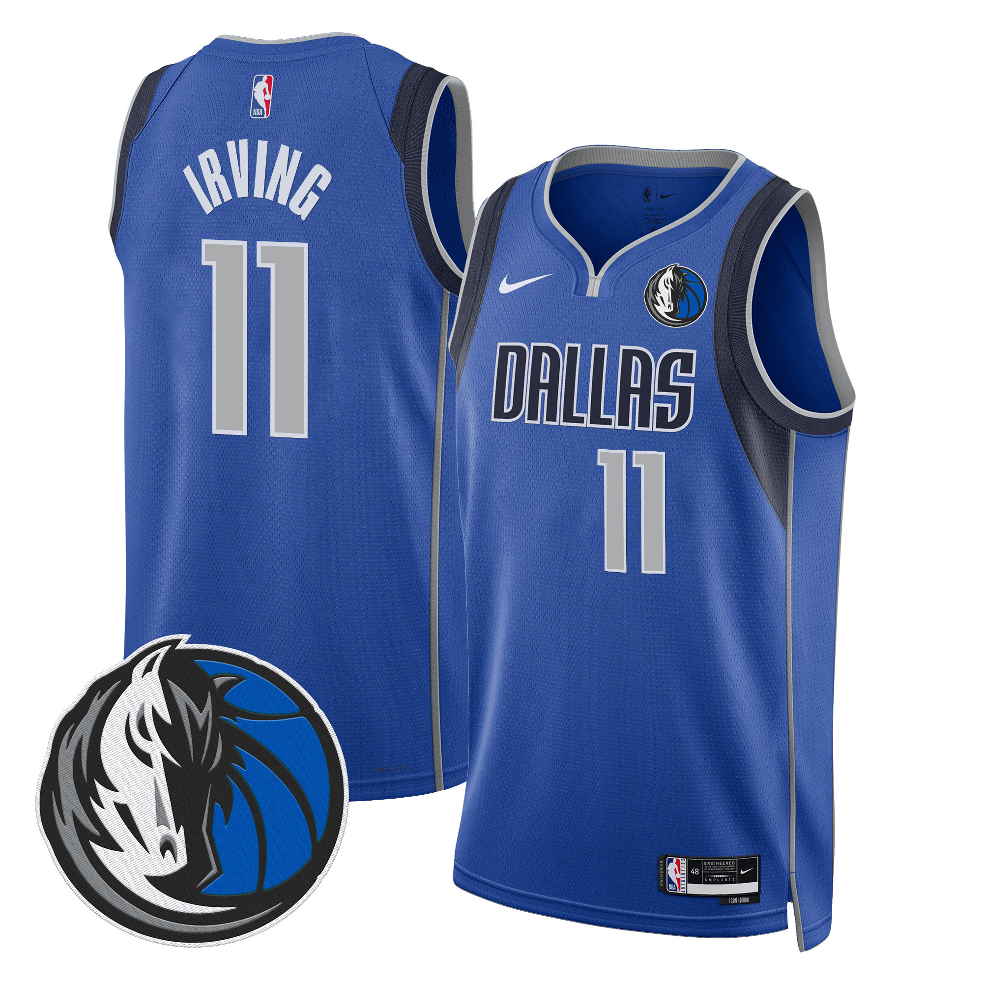 Kyrie Irving Men's Dallas Mavericks Swingman Icon Jersey V2 - All Stitched