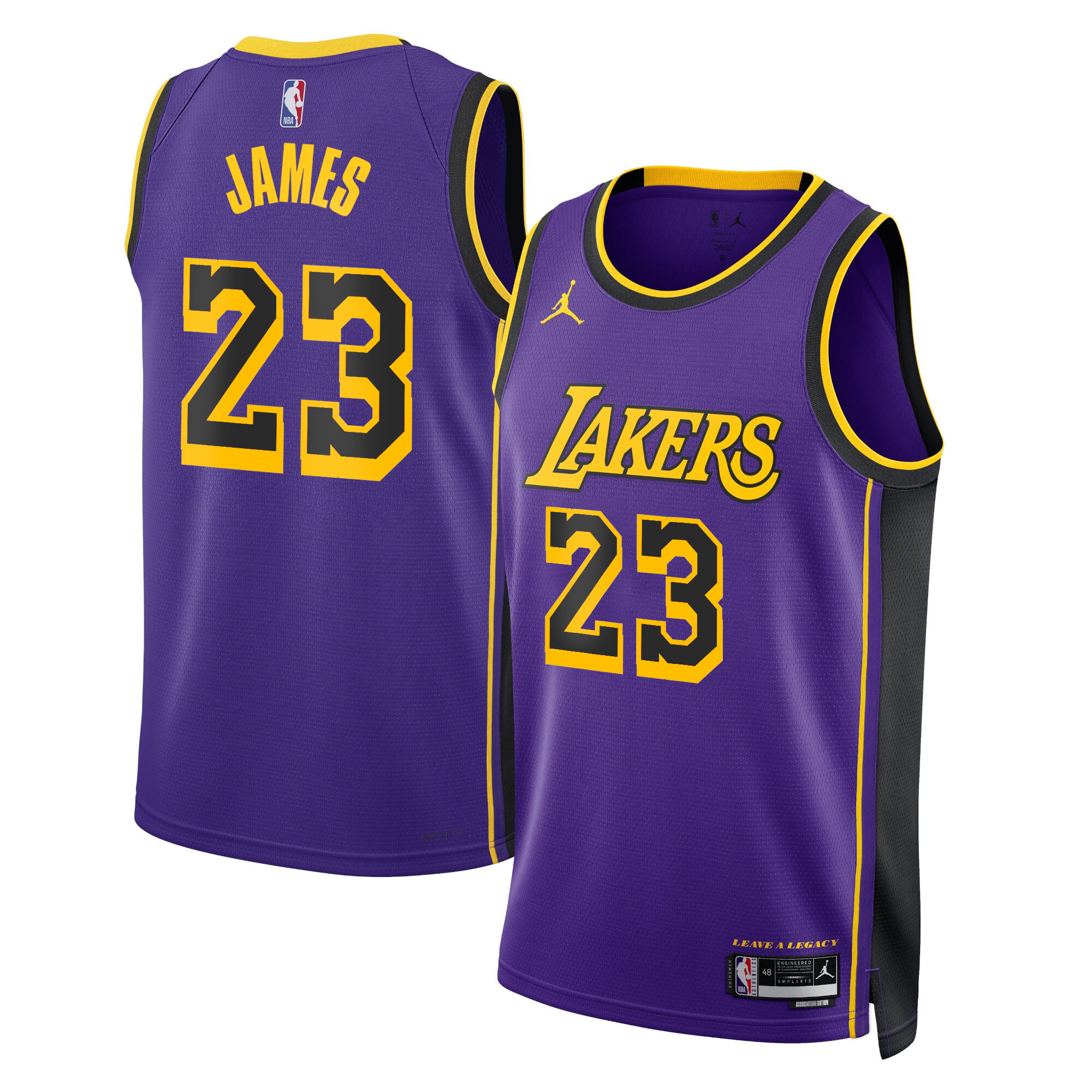 LeBron James Men's Los Angeles Lakers Swingman Statement Jersey - All Stitched