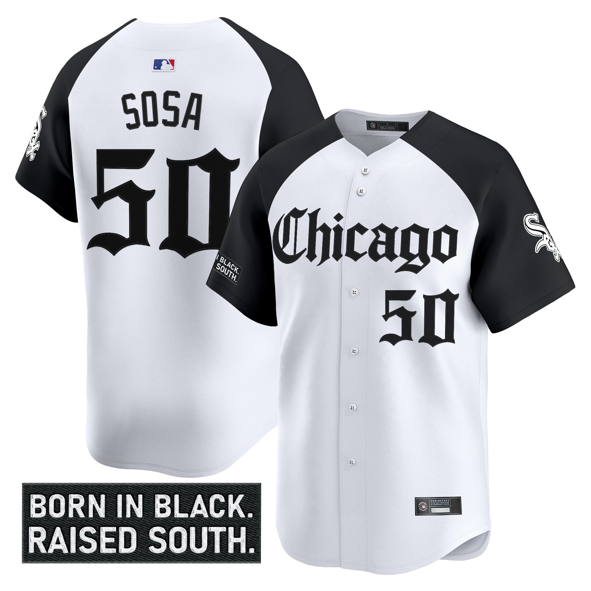Lenyn Sosa Men's Chicago White Sox 'Gothic South Side Edition Vapor Premier Limited Alternate Jersey - All Stitched