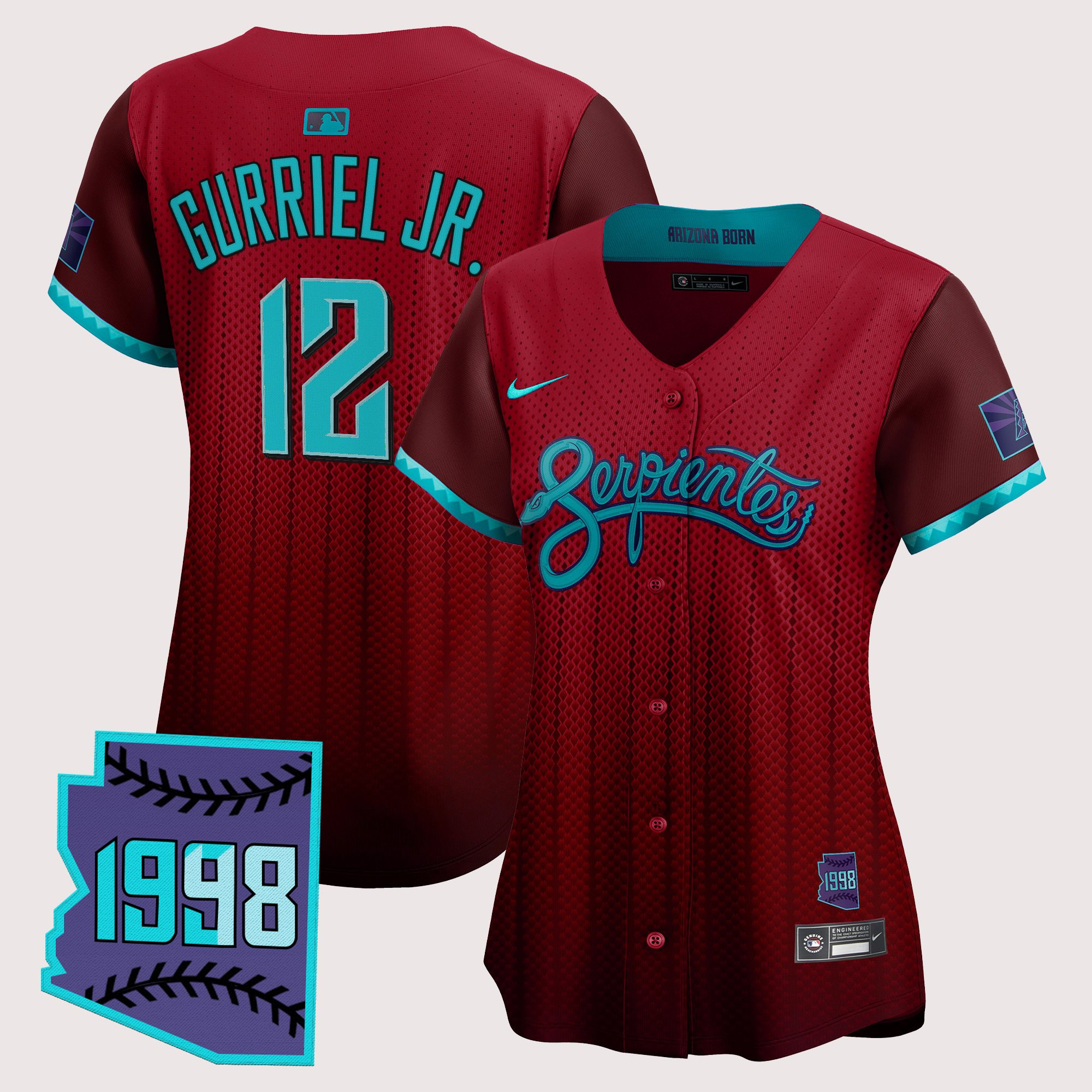 Lourdes Gurriel Jr. Women's Arizona Diamondbacks 2025 City Connect Vapor Premier Limited Red Jersey V2 - Stitched