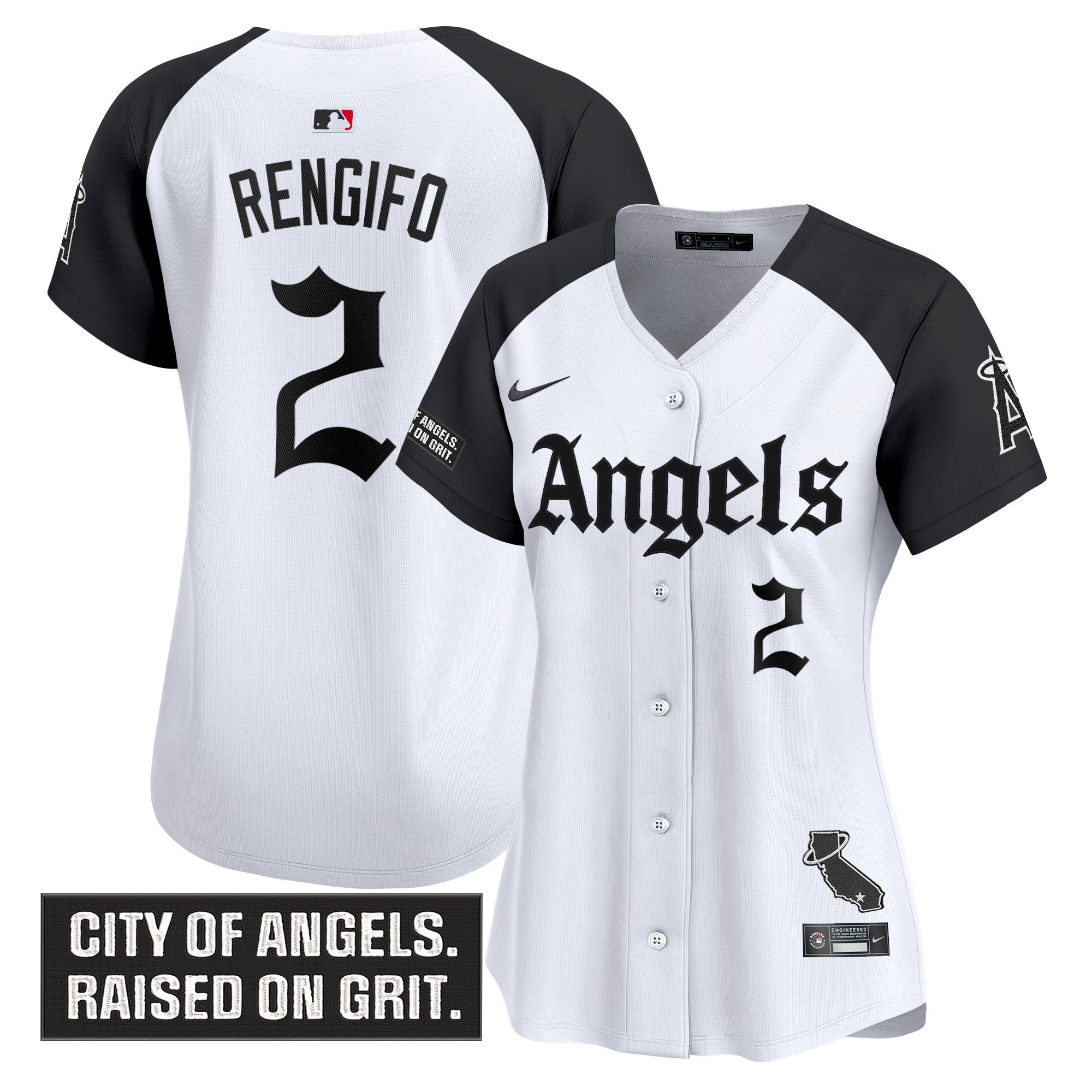 Luis Rengifo Women's Los Angeles Angels Gothic Halo Edition Vapor Premier Limited Alternate Jersey - All Stitched