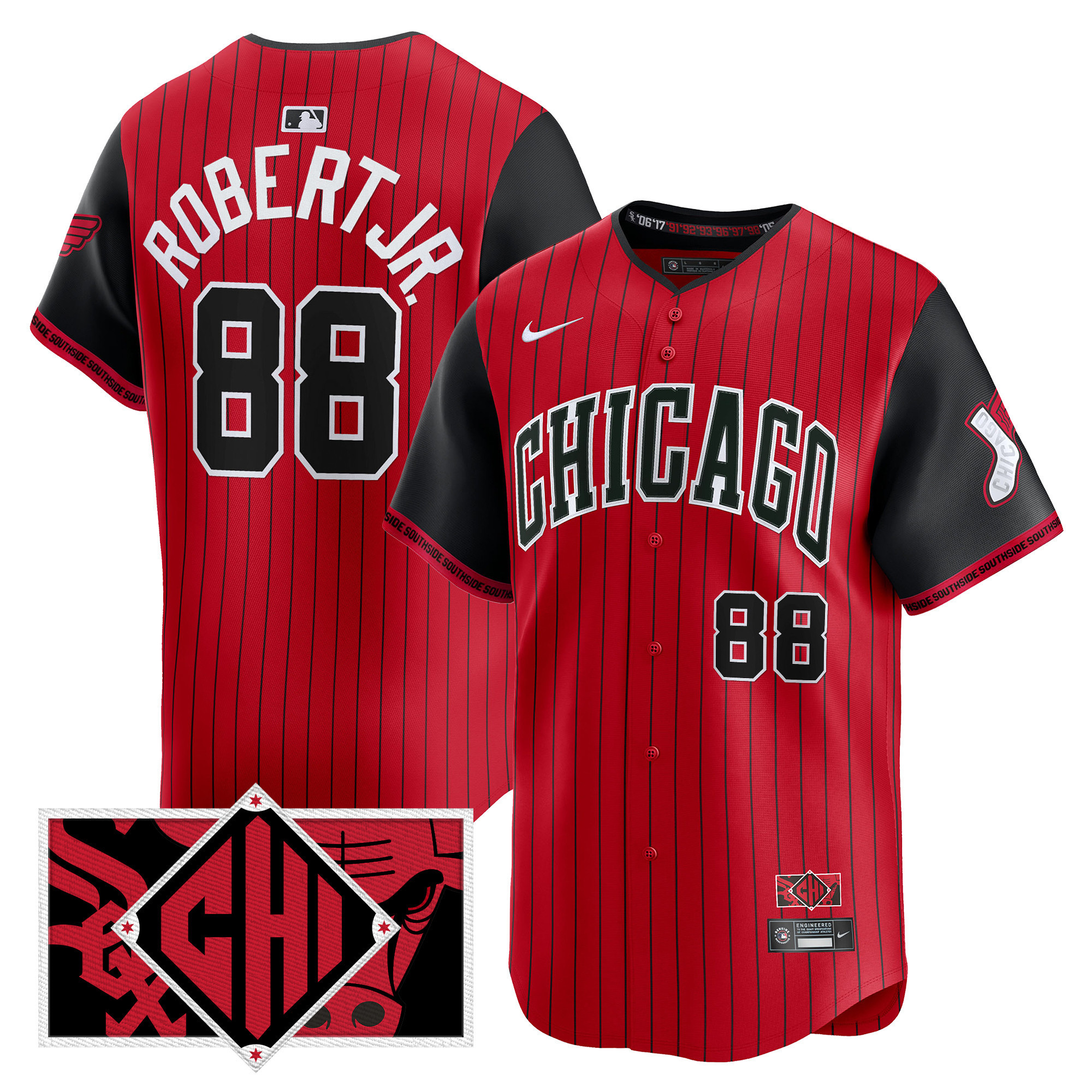 Luis Robert Jr. Men's Chicago White Sox 2025 City Connect Vapor Premier Limited Red Jersey - All Stitched