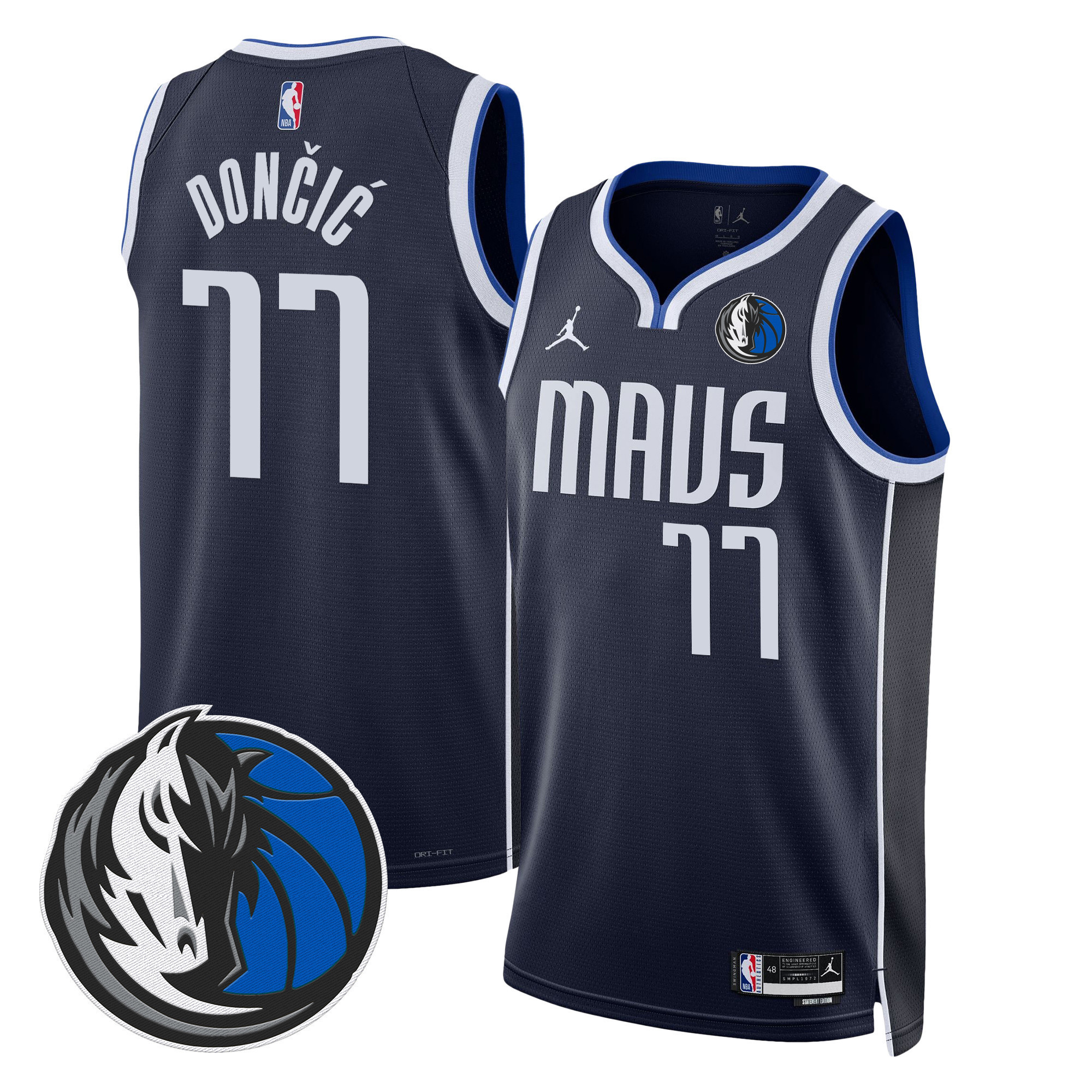 Luka Doncic Men's Dallas Mavericks Swingman Statement Jersey V2 - All Stitched